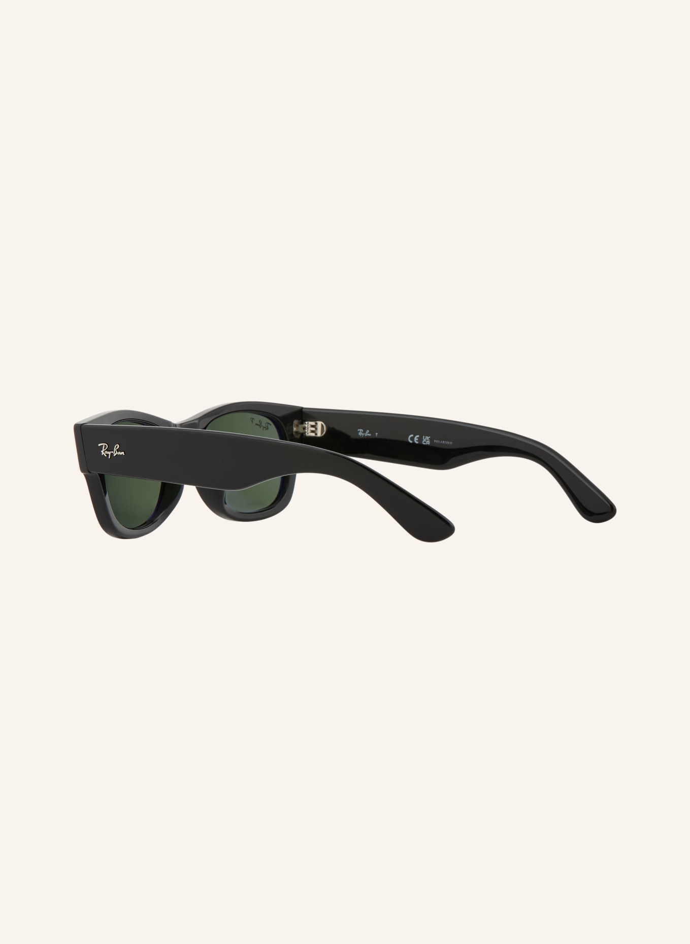 Ray-Ban Sonnenbrille RB0832SF: SCHWARZ/ GRÜN POLARISIERT