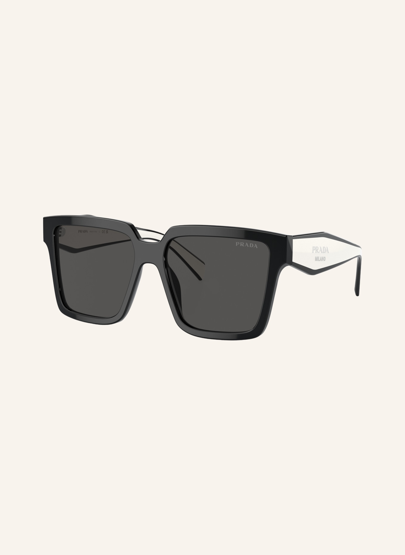 PRADA Sonnenbrille PR 24ZSF: SCHWARZ/ DUNKELGRAU