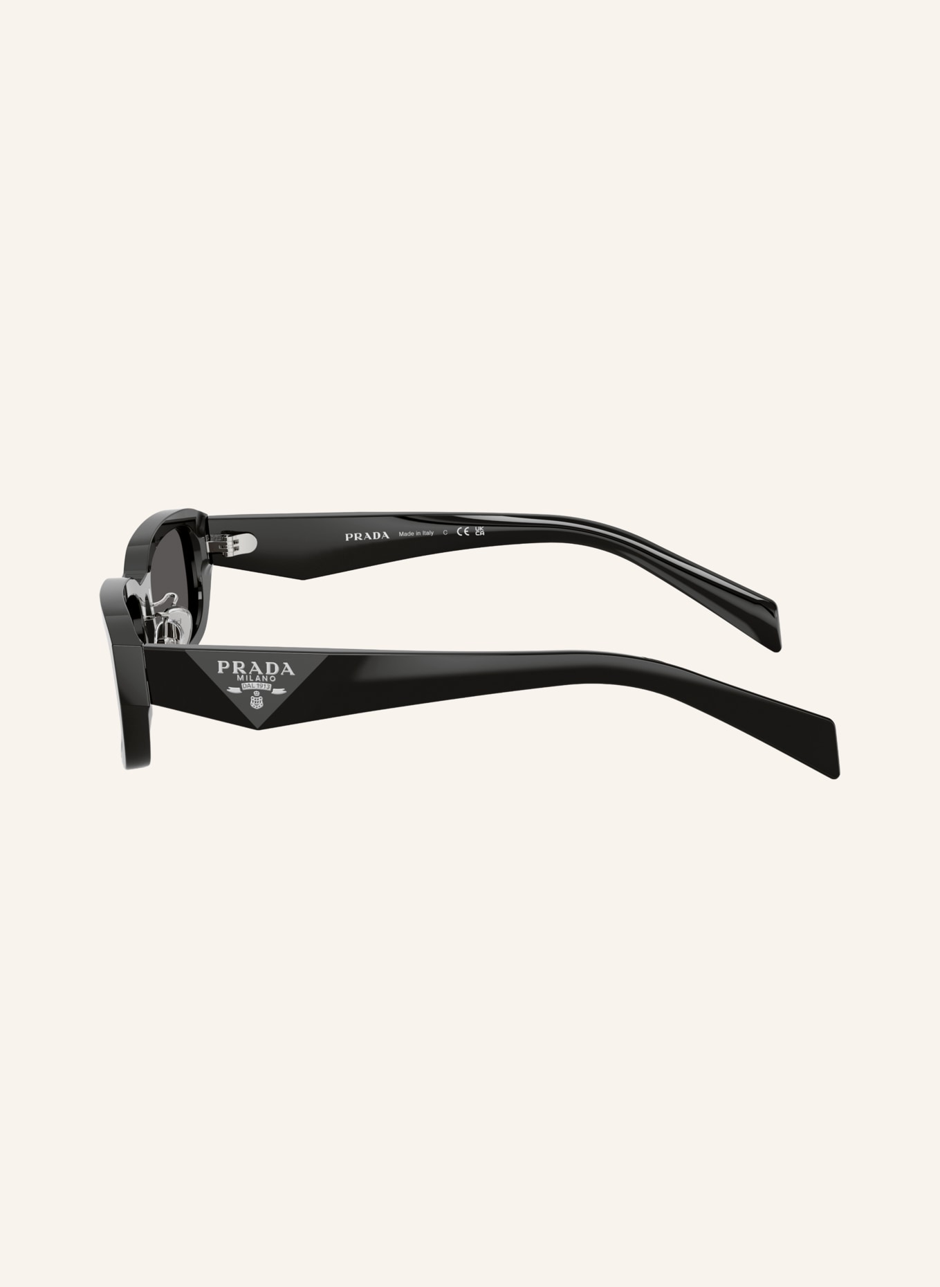 PRADA Sunglasses PR B06SF: BLACK/ DARK GREY