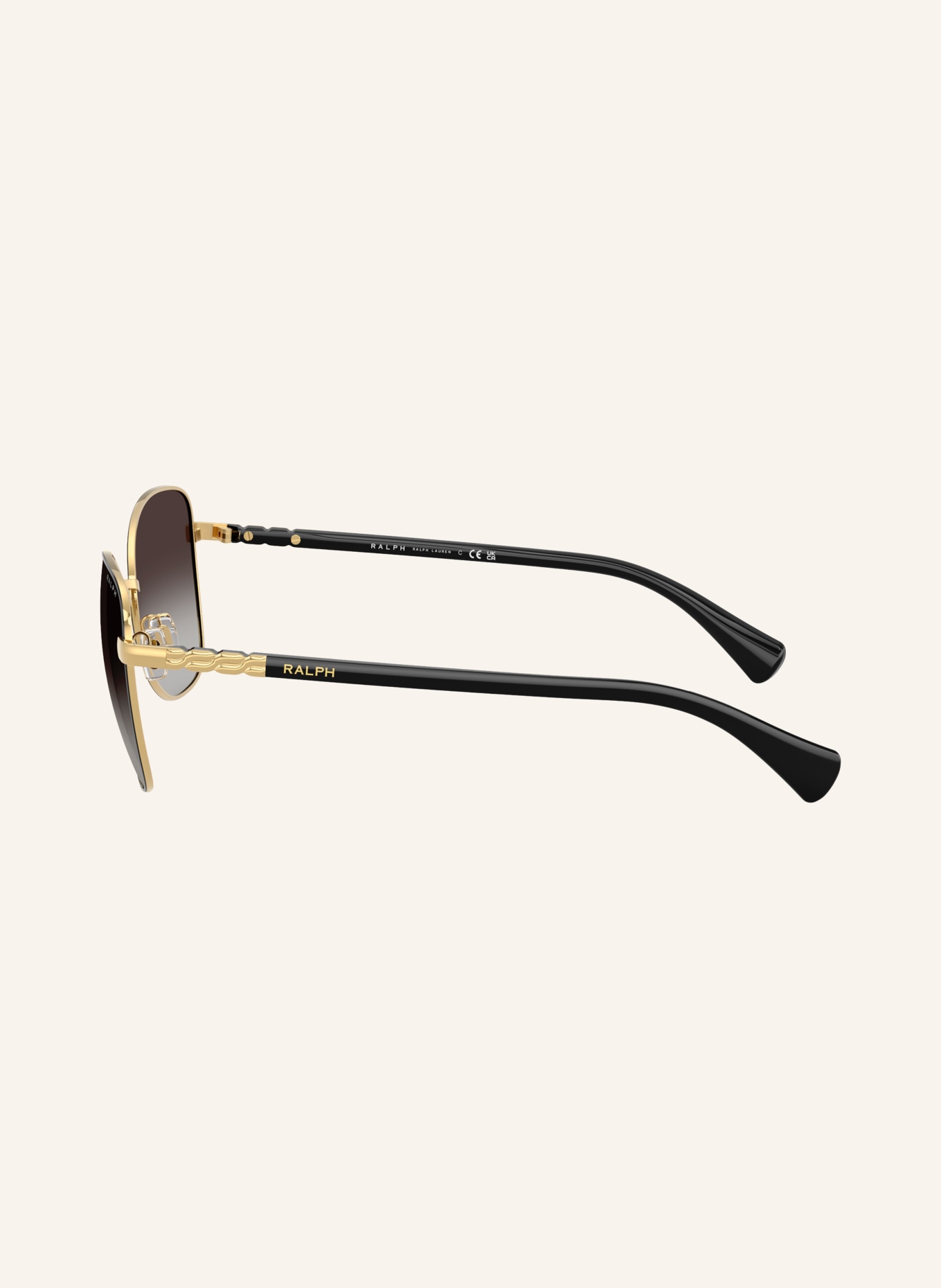 RALPH Sunglasses RA4147: BLACK/GOLD/GRAY GRADIENT