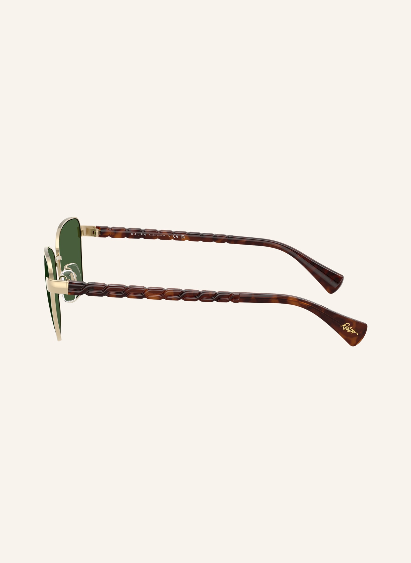 RALPH Sunglasses RA4149: GOLD / DARK GREEN
