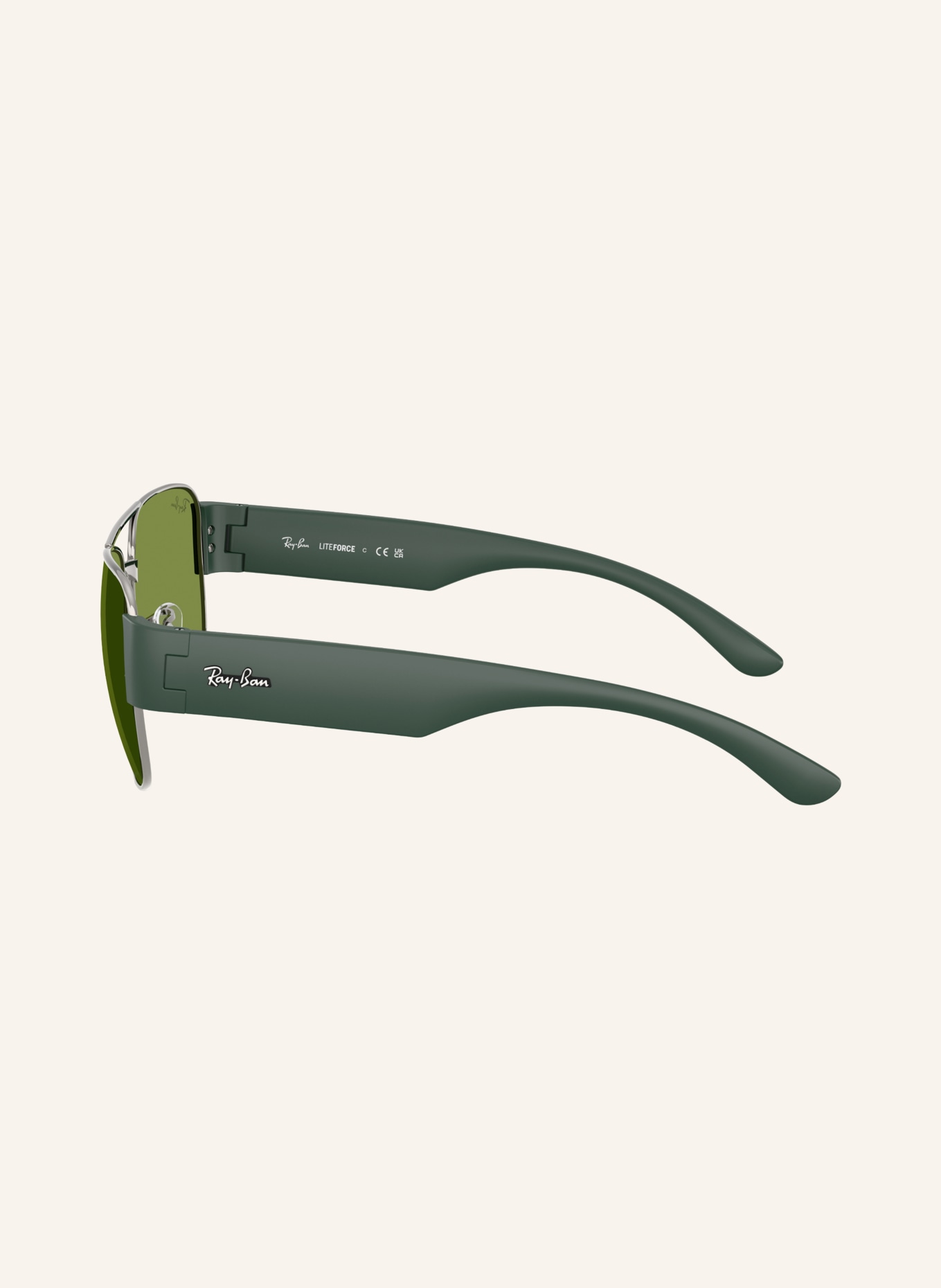 Ray-Ban Zonnebril RB3756: ZILVER/ GROEN