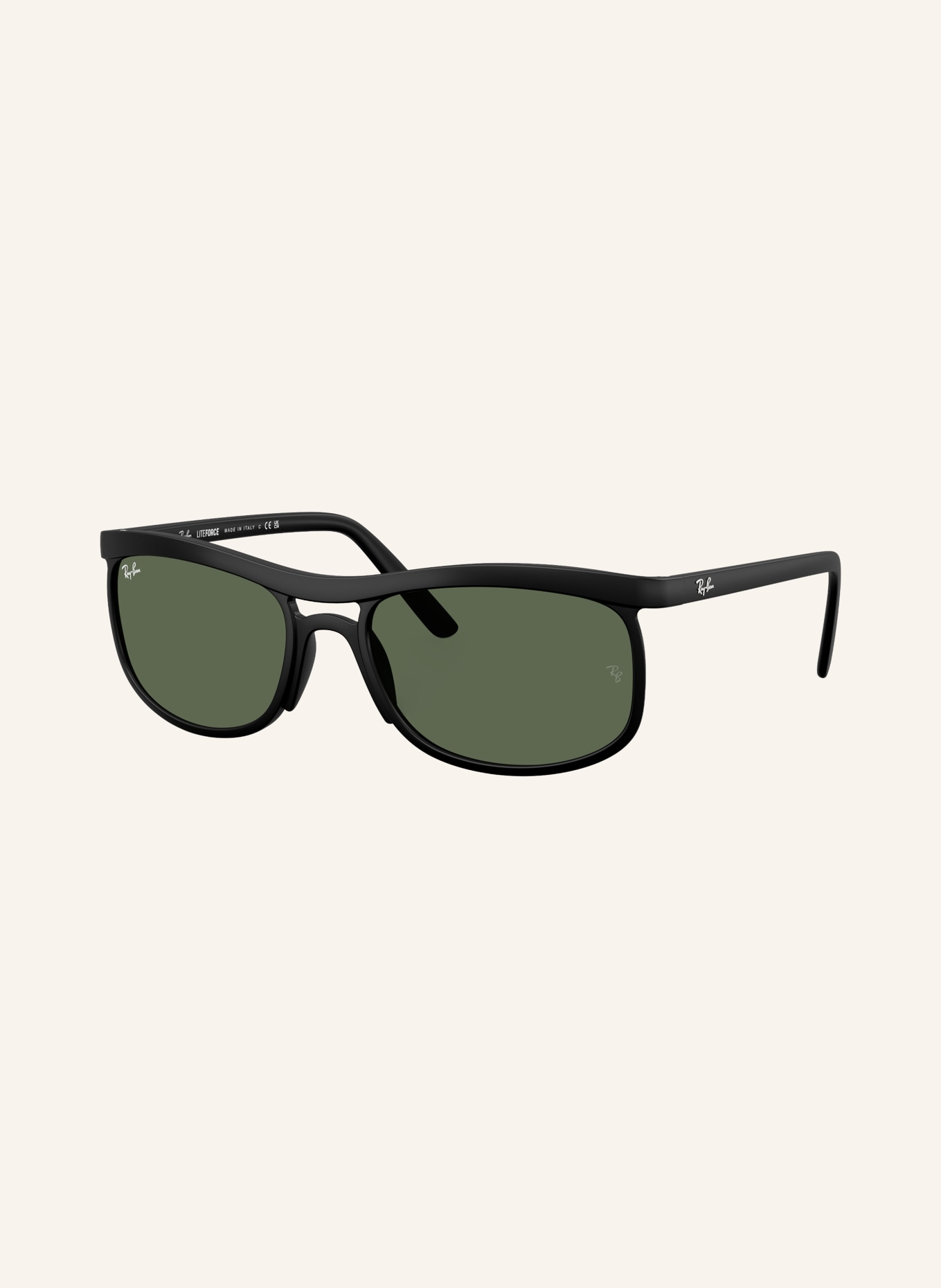 Ray-Ban Zonnebril RB4452: MATZWIT/ DONKERGROEN