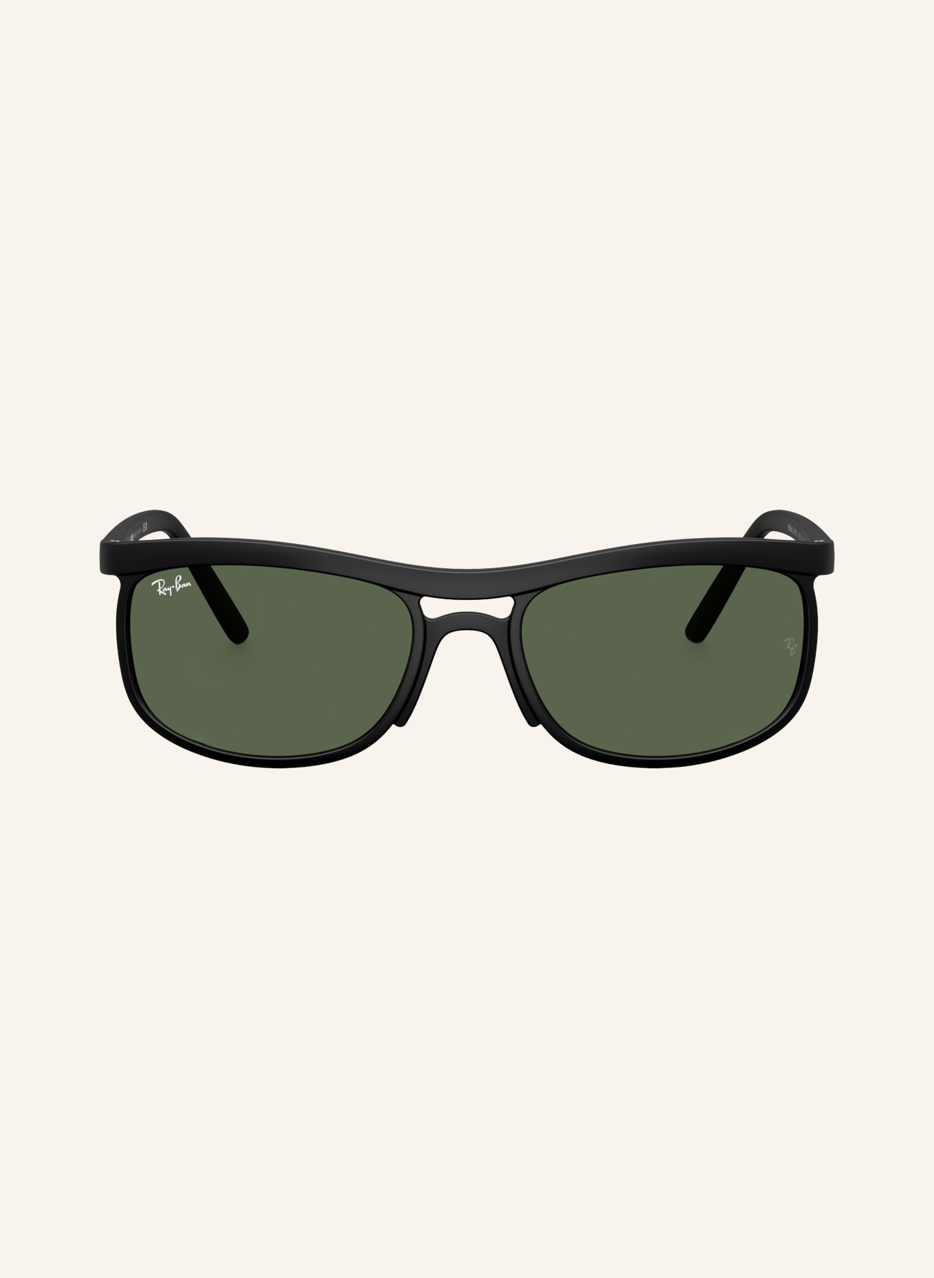 Ray-Ban Zonnebril RB4452: MATZWIT/ DONKERGROEN
