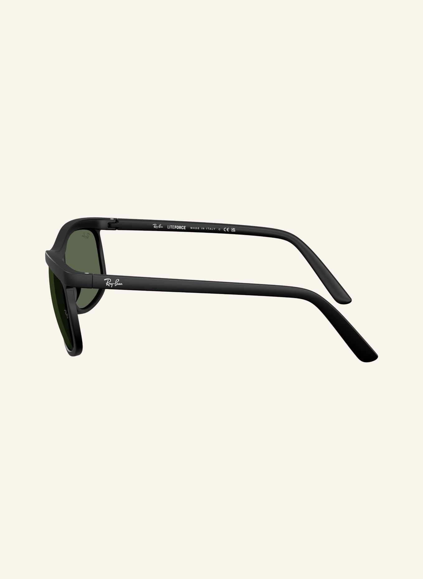 Ray-Ban Zonnebril RB4452: MATZWIT/ DONKERGROEN