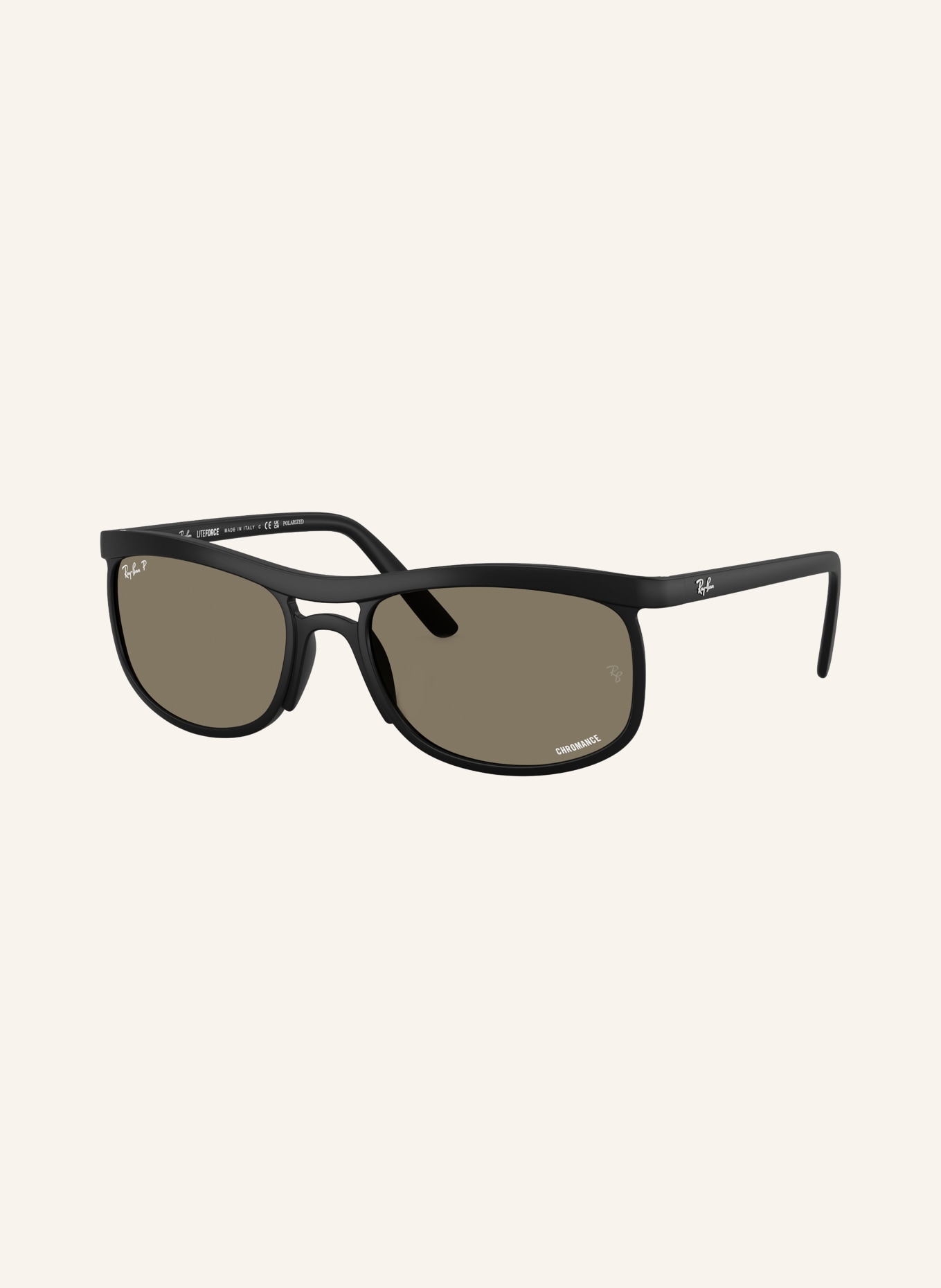 Ray-Ban Lunettes de soleil RB4452CH: NOIR MAT/ GRIS FONCÉ POLARISÉ