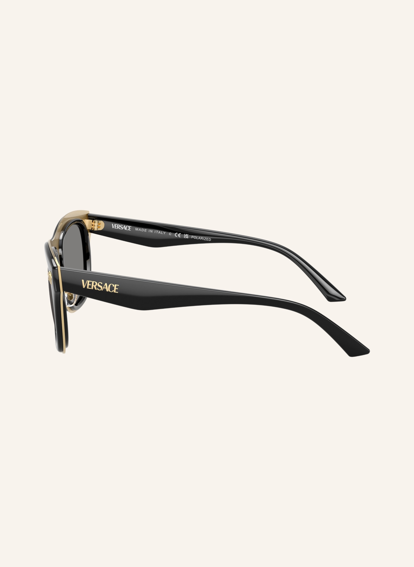 VERSACE Sunglasses VE2272: BLACK/DARK GREY POLARIZED