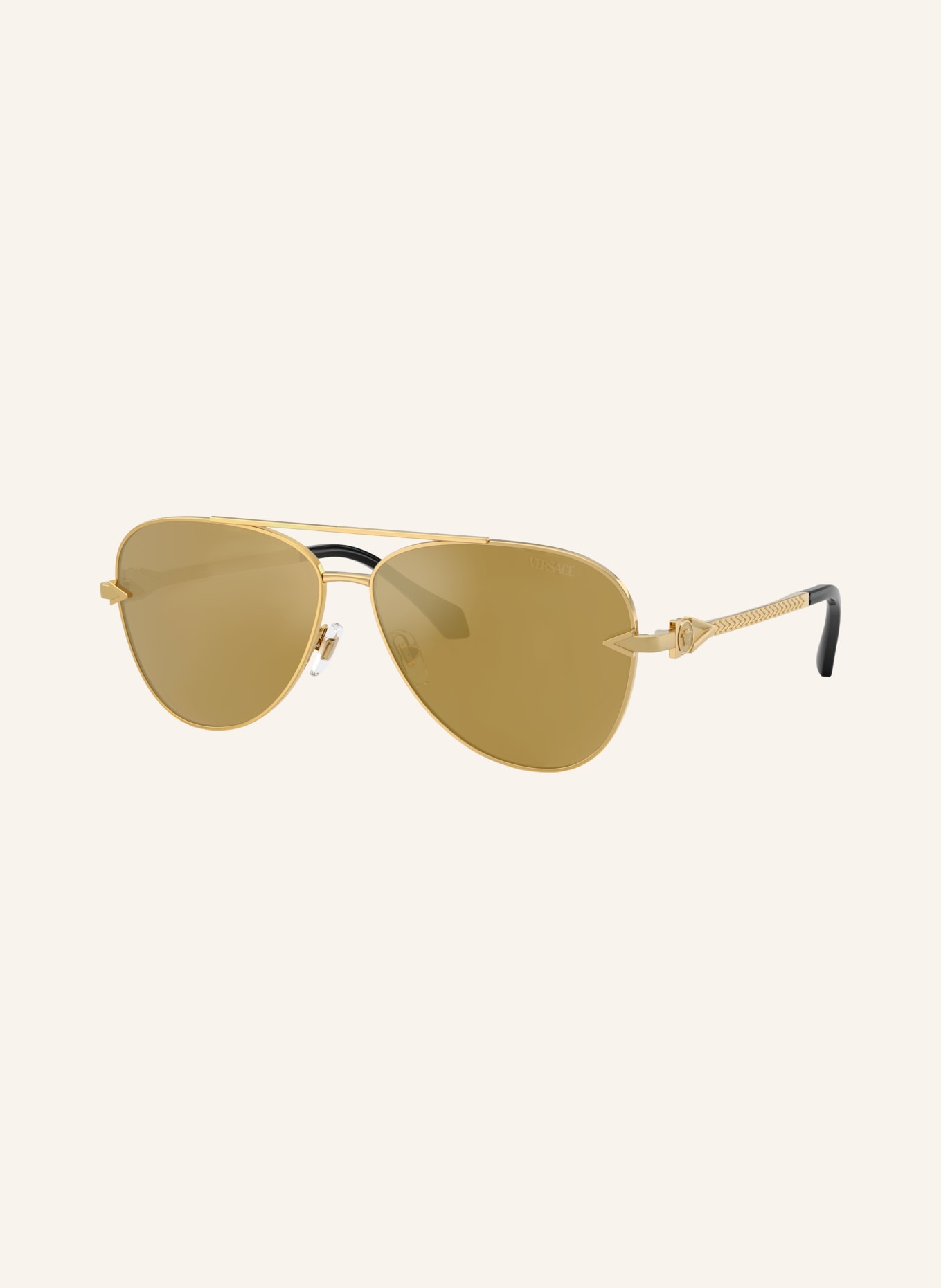 VERSACE Sunglasses VE2283: GOLD/BROWN MIRRORED