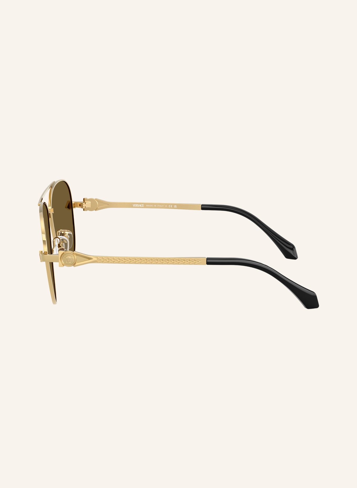 VERSACE Sunglasses VE2283: GOLD/BROWN MIRRORED