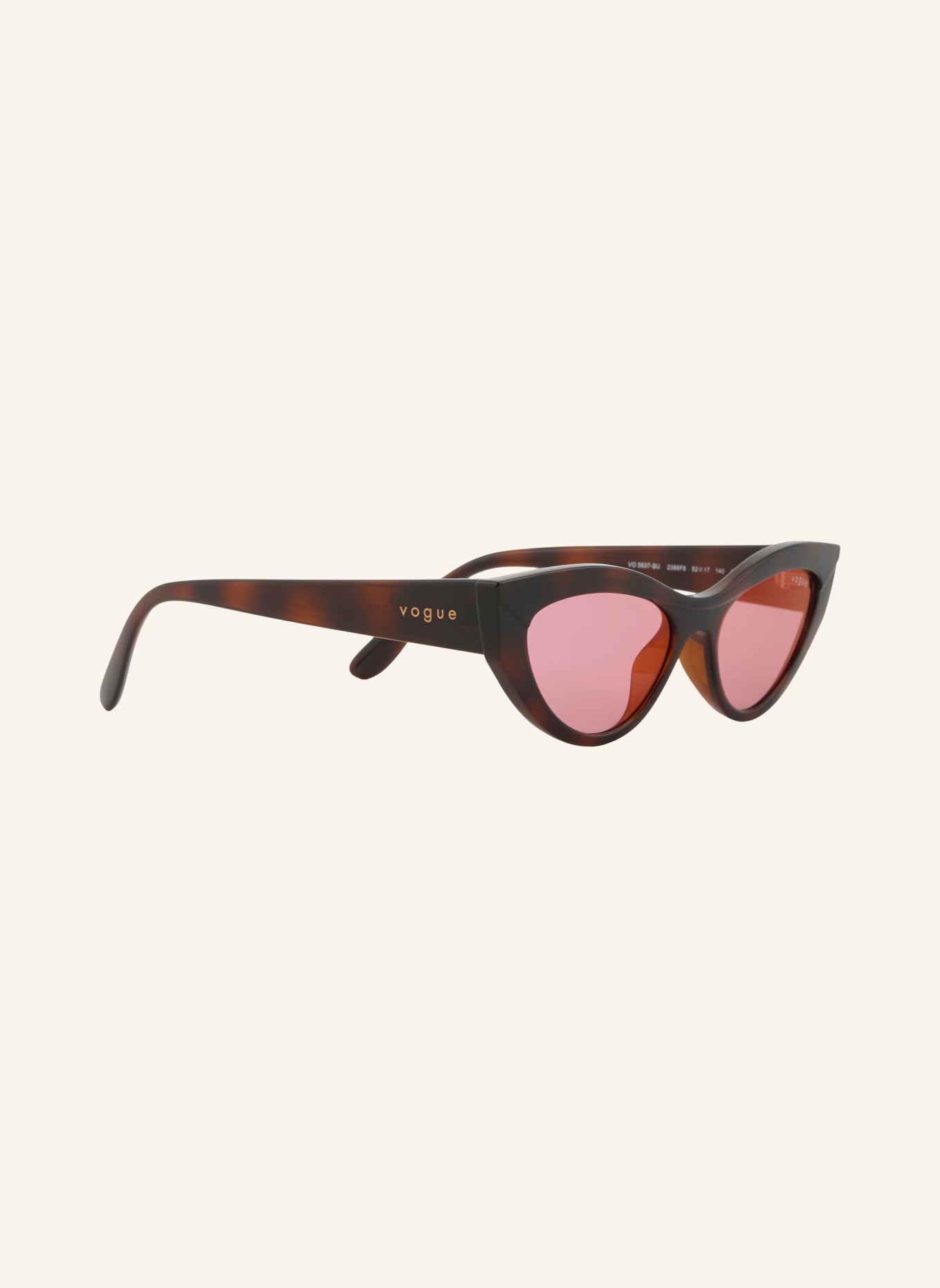 VOGUE Sonnenbrille VO5637SU: HAVANA/ ROSA VERSPIEGELT