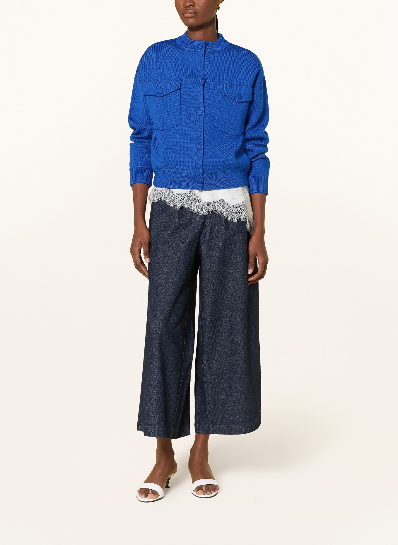 Rich & Royal Gebreid vest: BLAUW