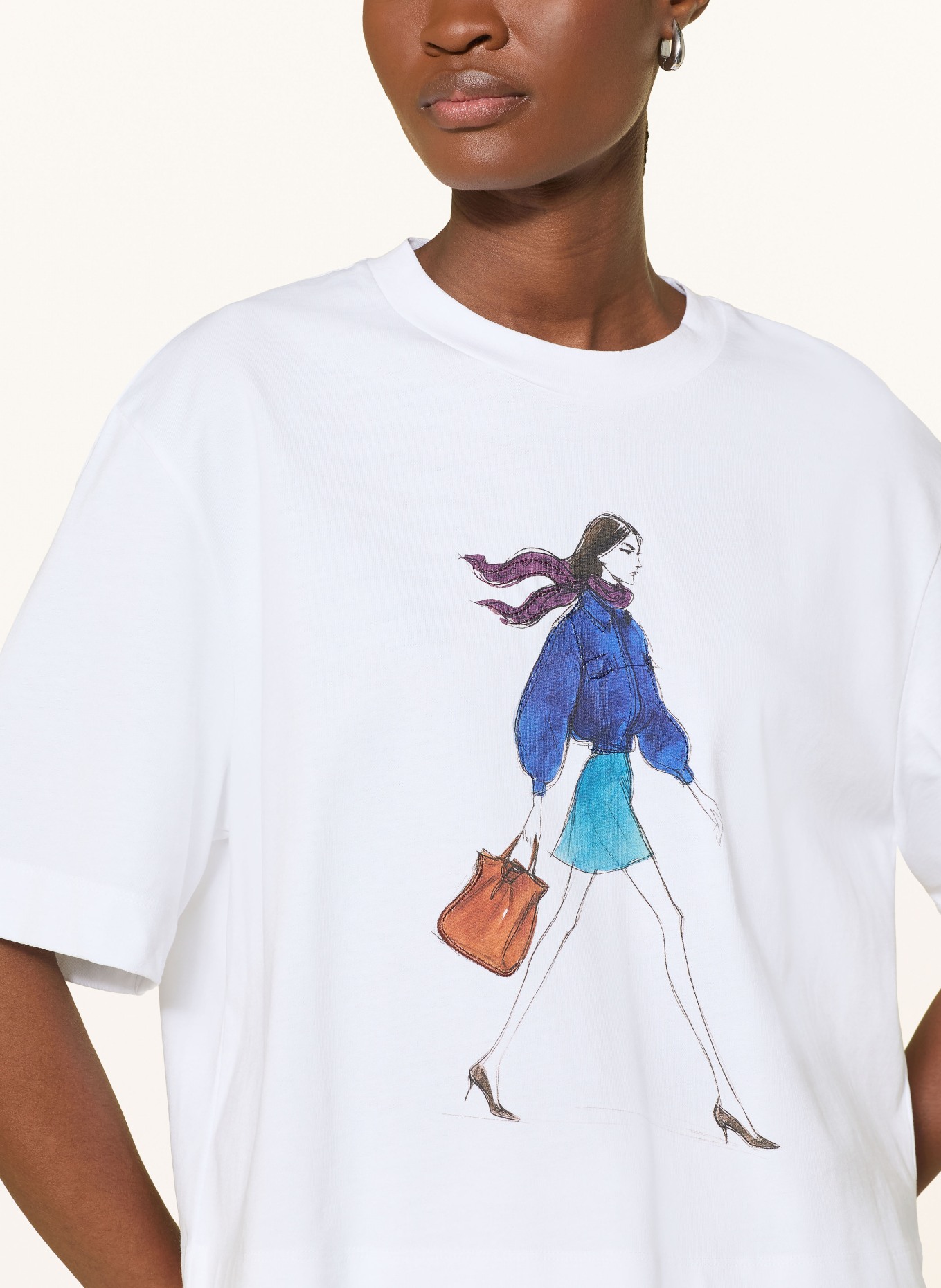 Rich & Royal T-shirt: WHITE / BROWN / BLUE