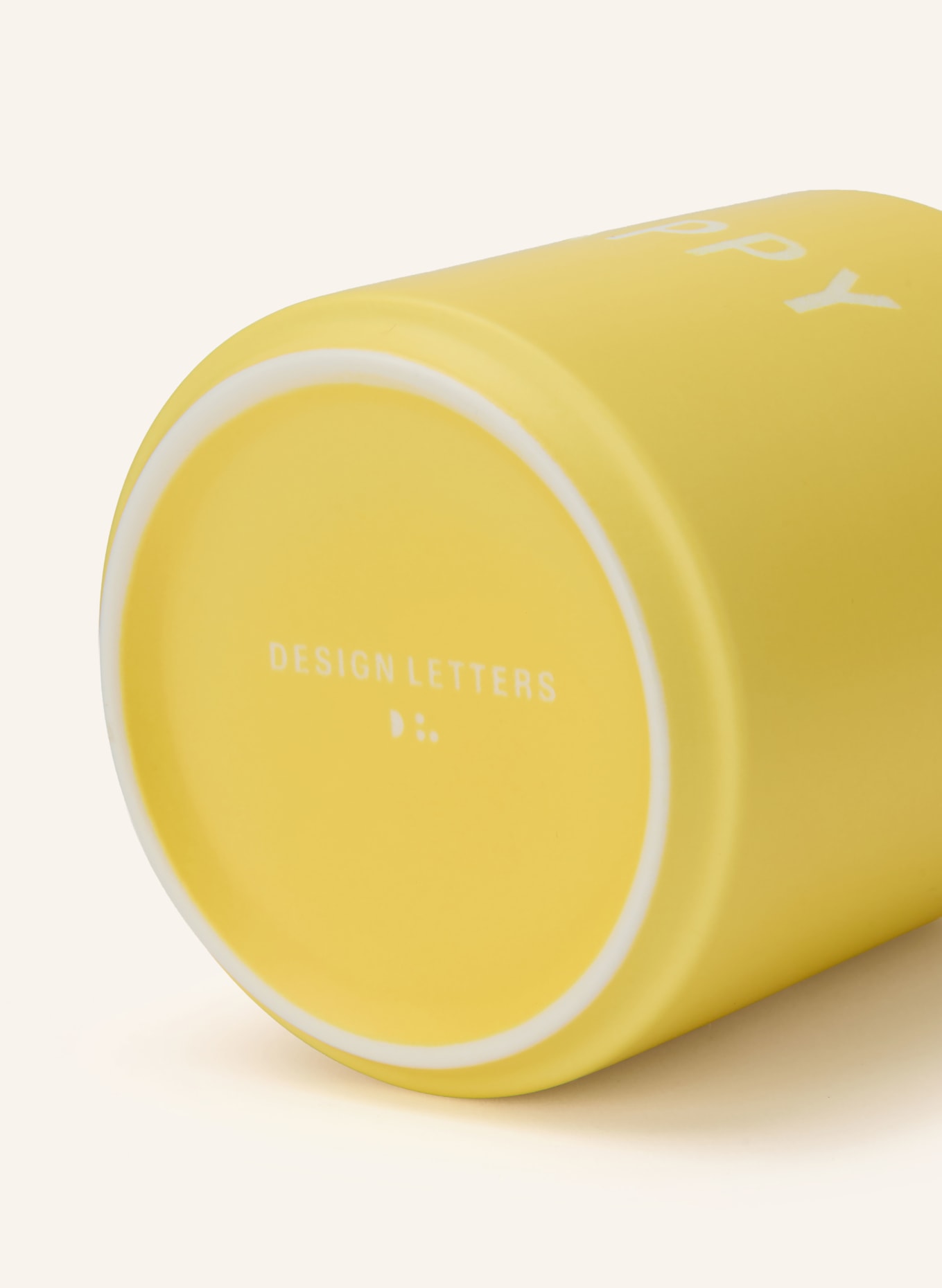 DESIGN LETTERS Becher: HELLGELB / WEISS