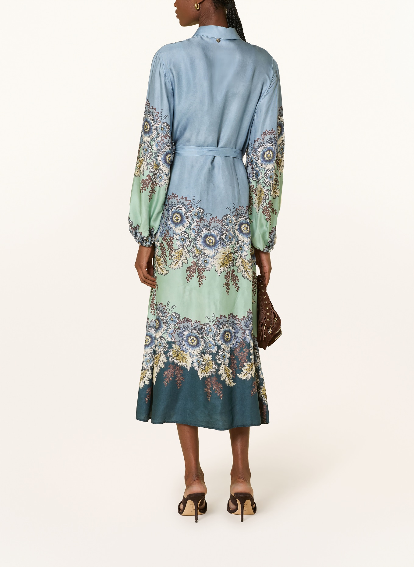 Rich & Royal Shirt dress: BLUE / MINT / BLUE