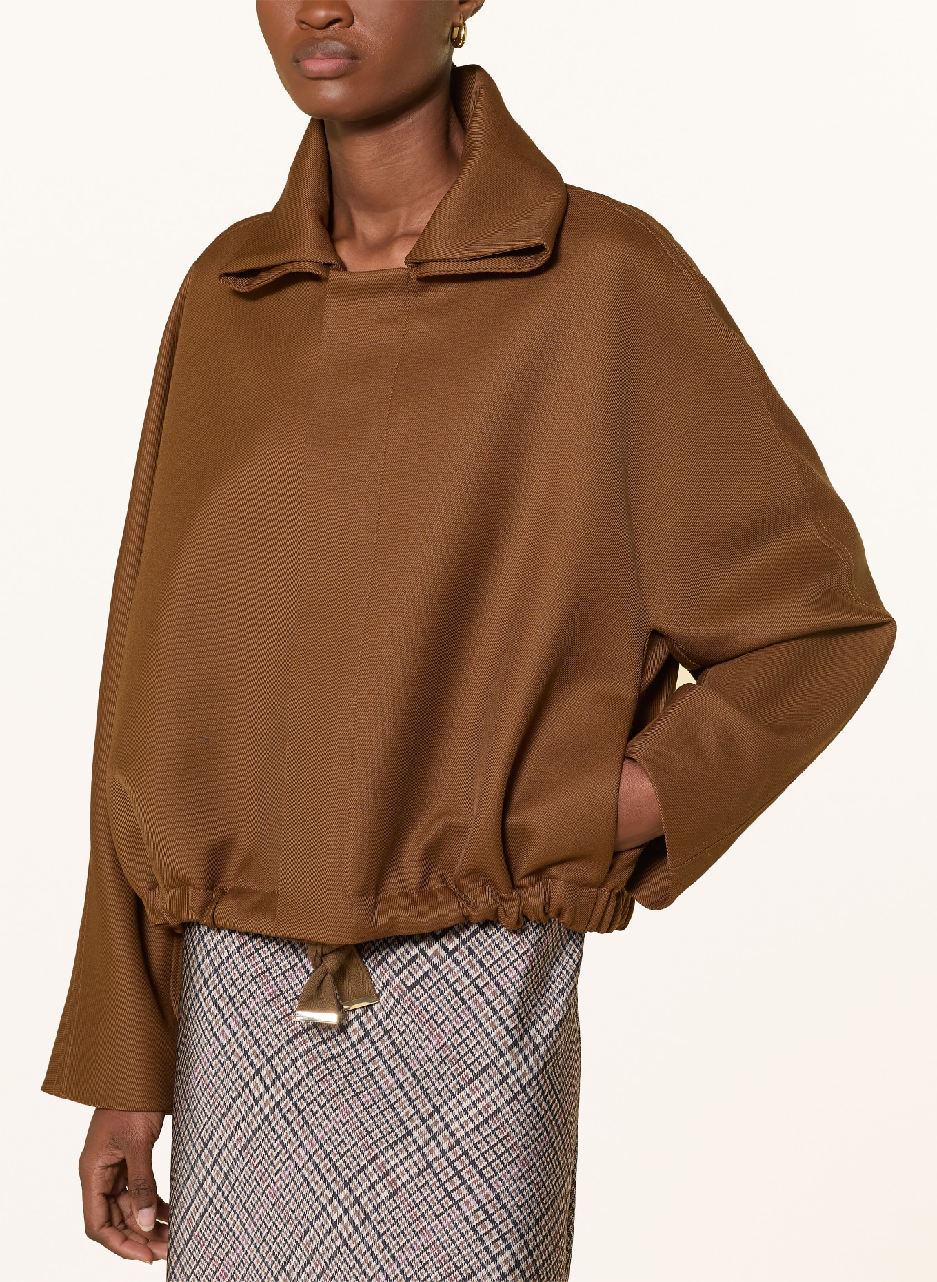 Rich & Royal Oversized-Blouson: BRAUN