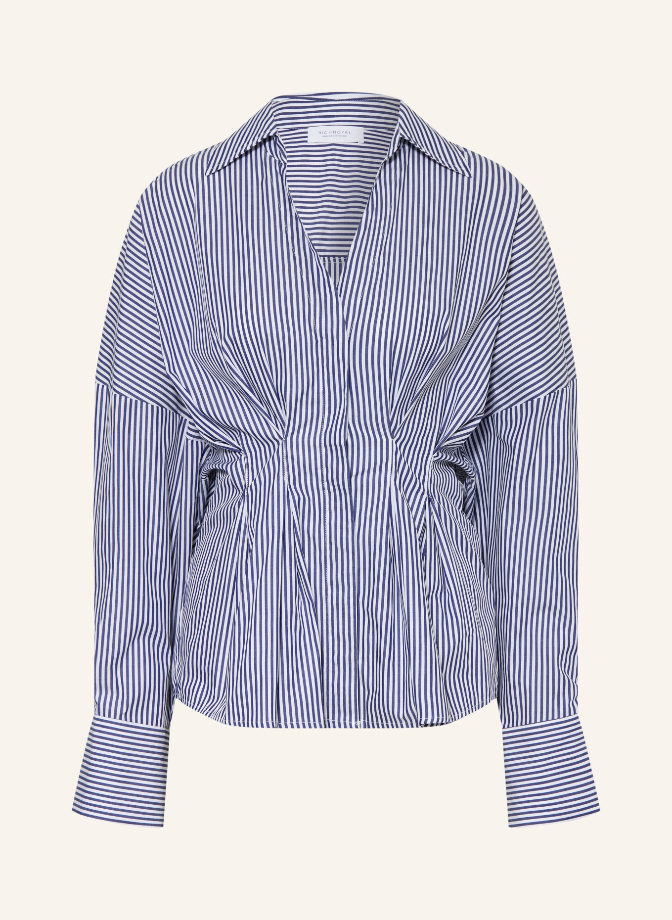 Rich & Royal Blouse: DARK BLUE / WHITE