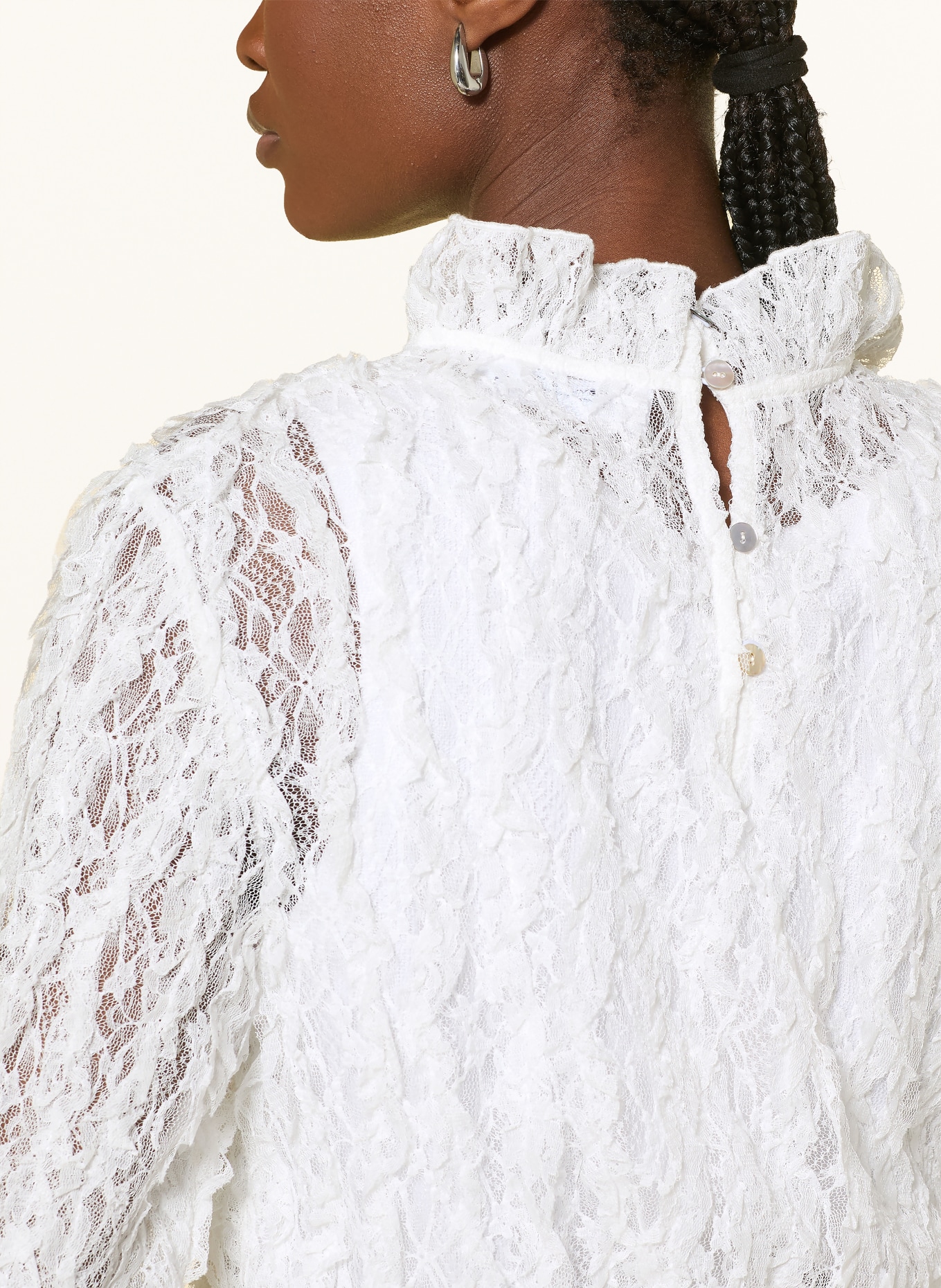 Rich & Royal Chemisier en dentelle: BLANC
