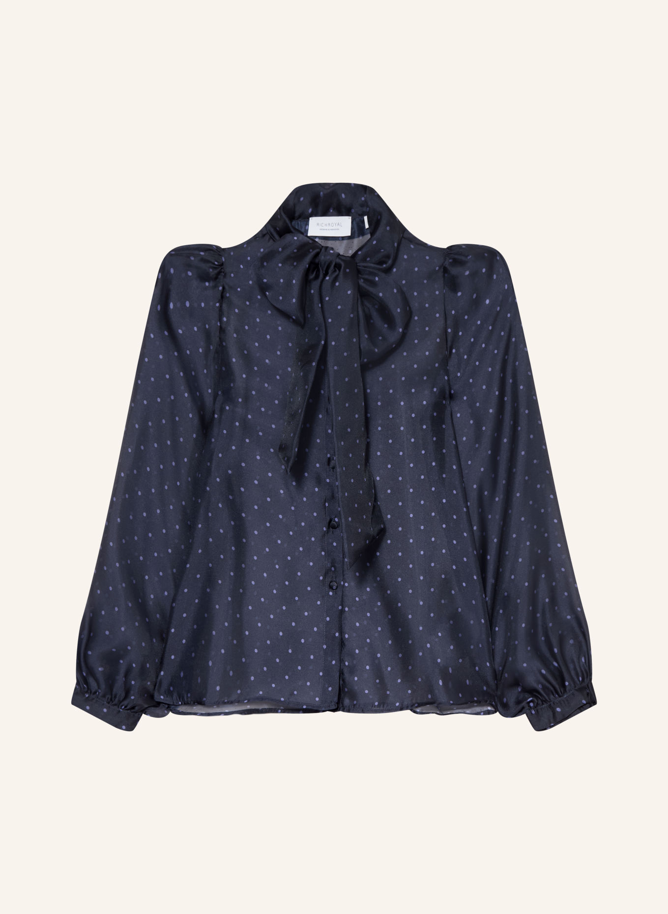 Rich & Royal Schluppenbluse: DUNKELBLAU / BLAU