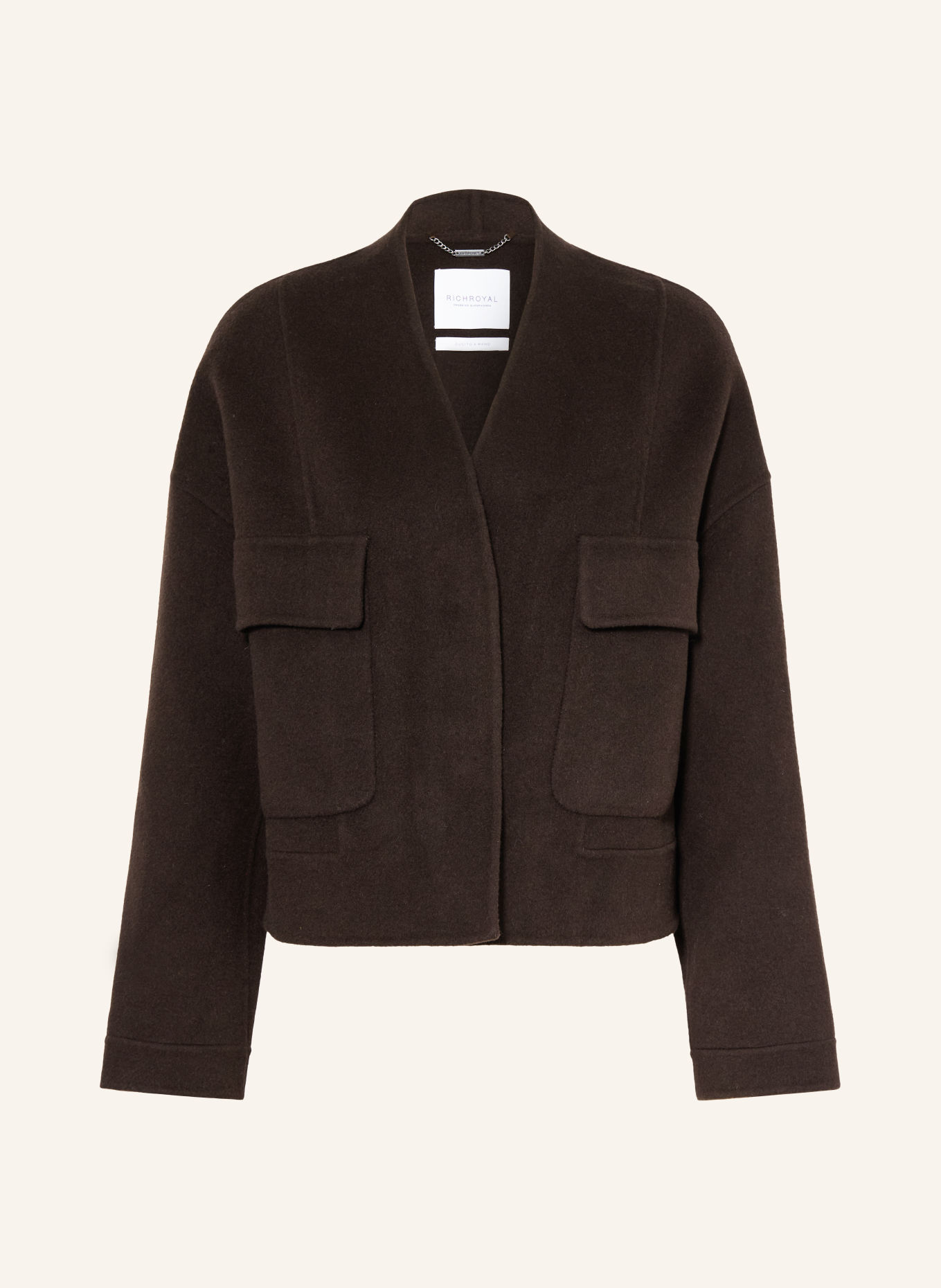 Rich & Royal Boxy jacket: DARK BROWN