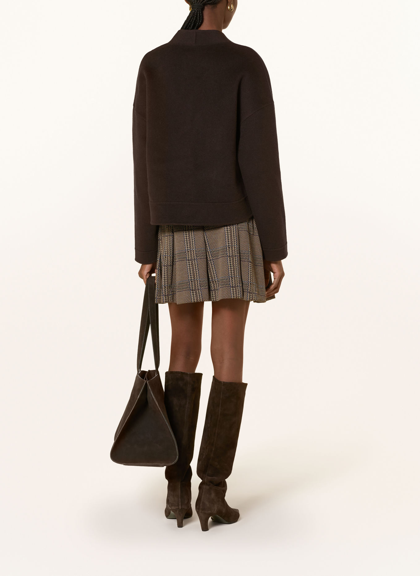 Rich & Royal Boxy jacket: DARK BROWN