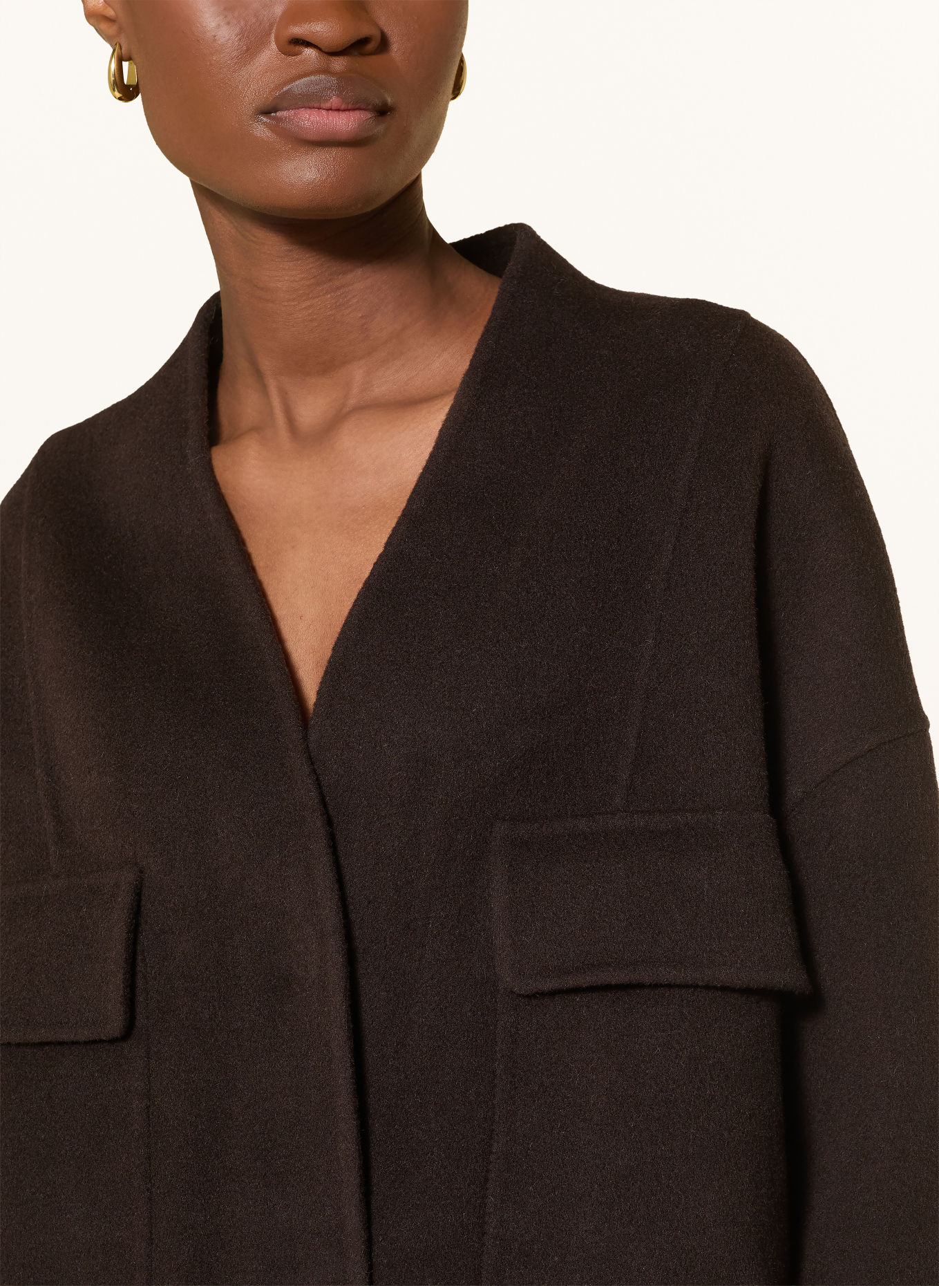 Rich & Royal Boxy jacket: DARK BROWN