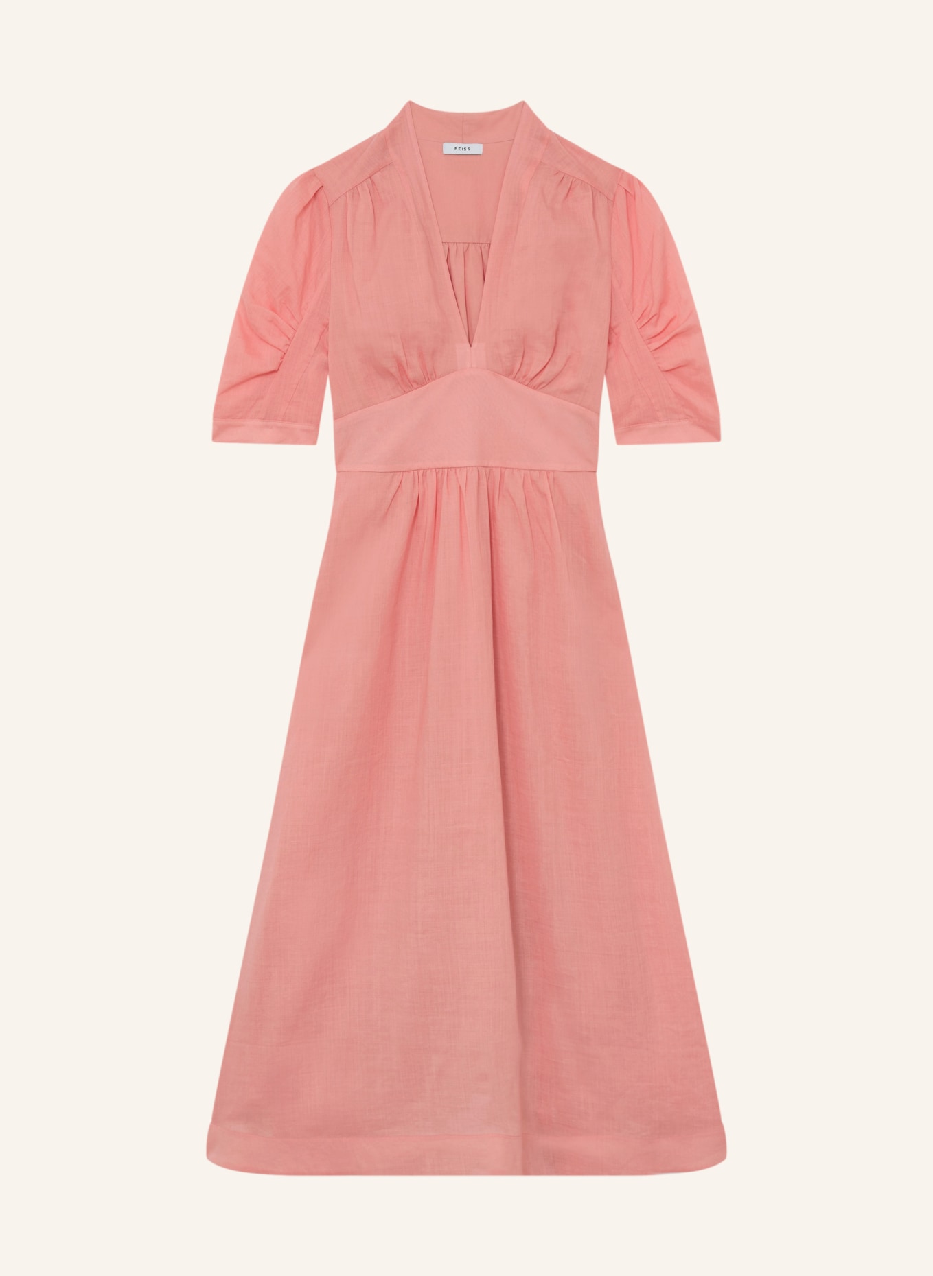 REISS Jurk POPPY: LICHTROOD