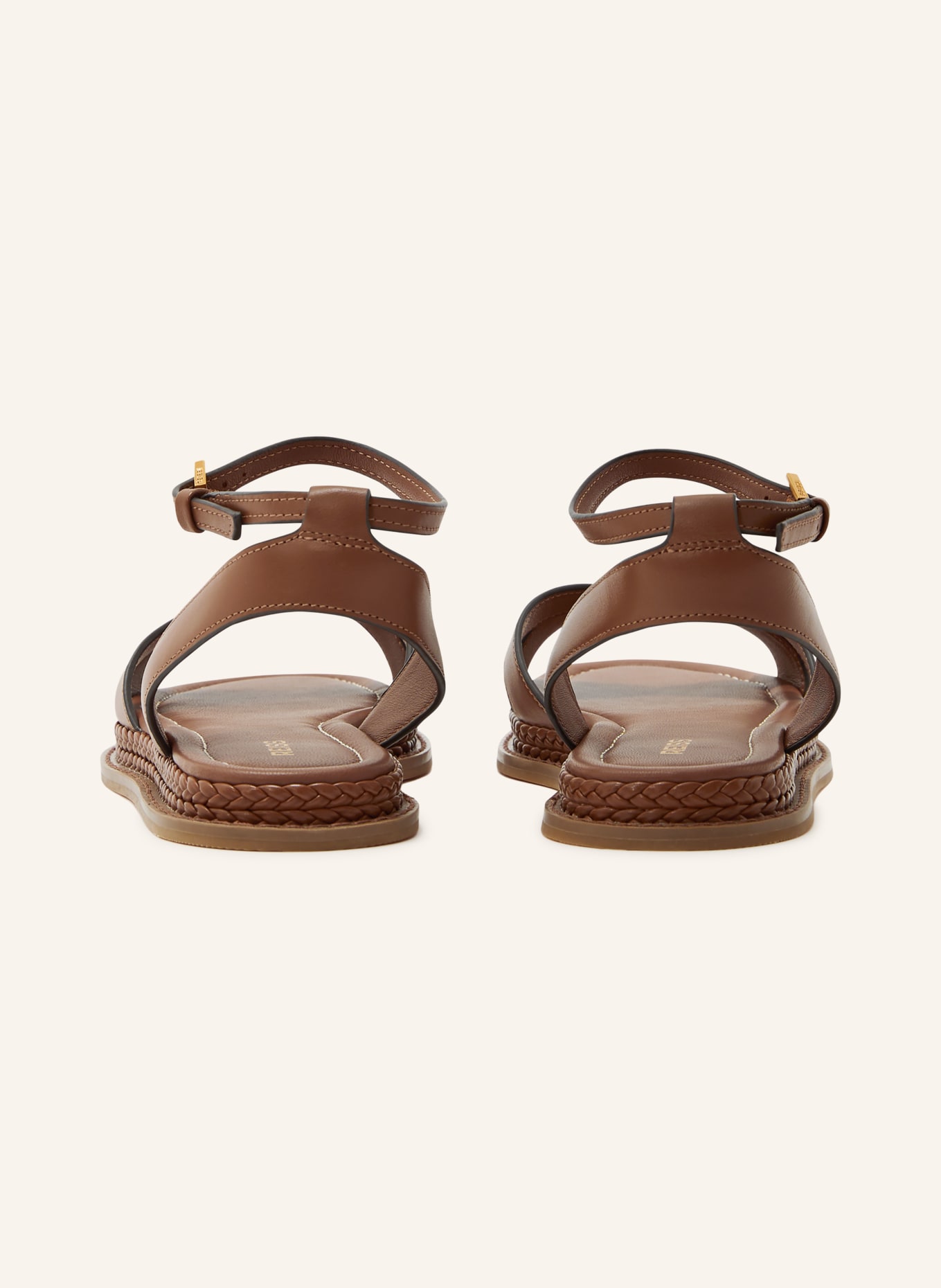 REISS Sandalen EMMA: BRAUN / GOLD