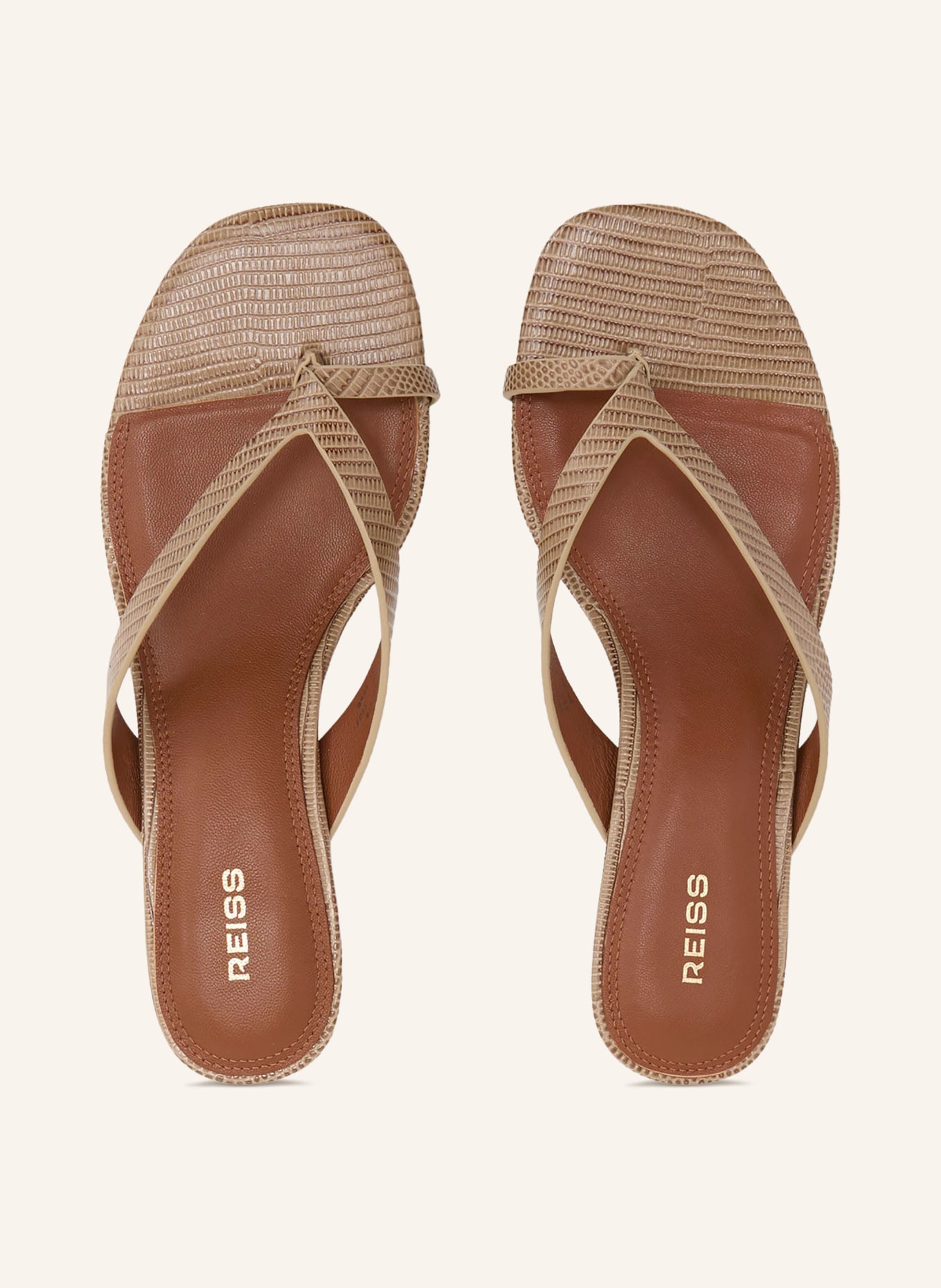 REISS Zehentrenner MIA: BEIGE / BRAUN