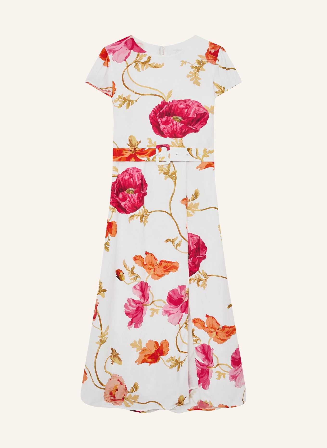 REISS Kleid LYRA: ECRU / PINK / ORANGE