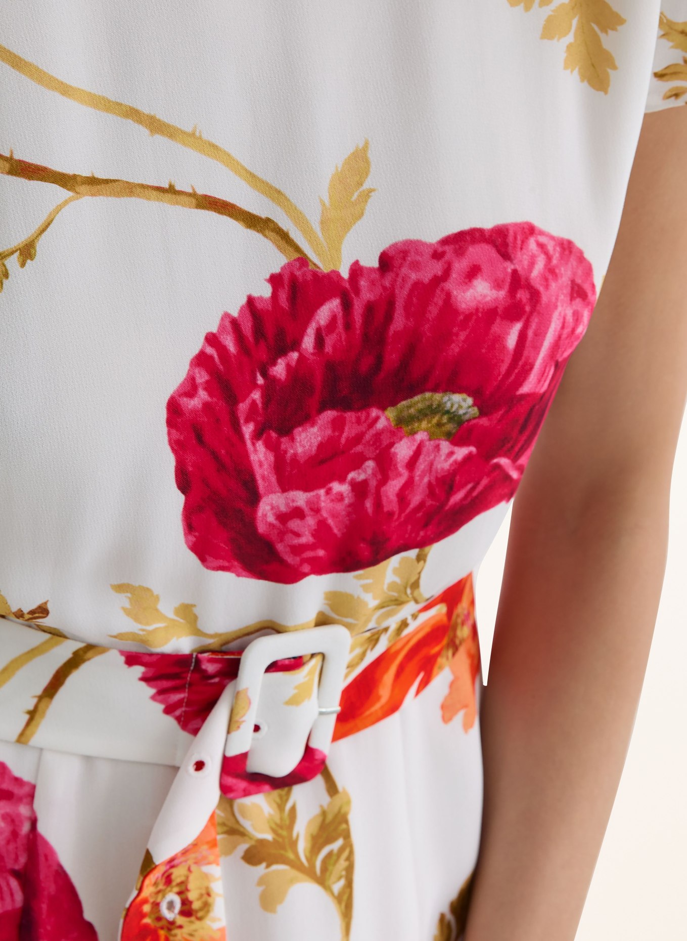 REISS Kleid LYRA: ECRU / PINK / ORANGE