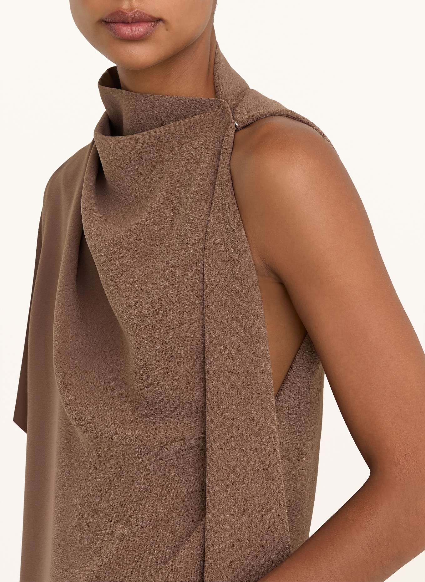 REISS ELLERY One-Shoulder Dress: BROWN
