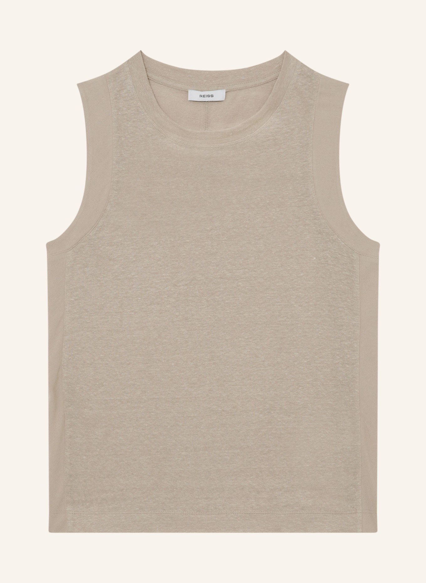 REISS Top AMY mit Leinen: BEIGE