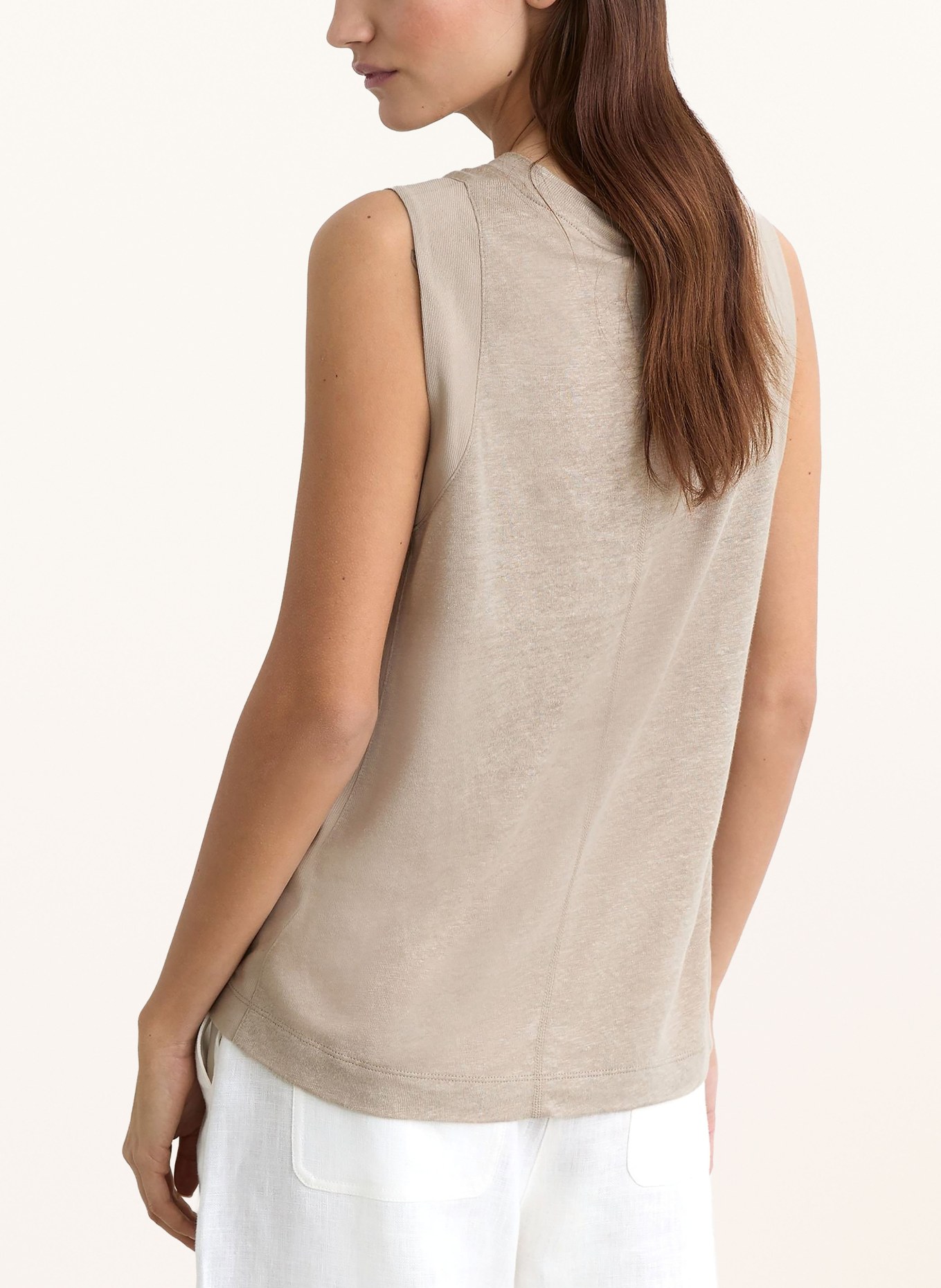 REISS Top AMY mit Leinen: BEIGE
