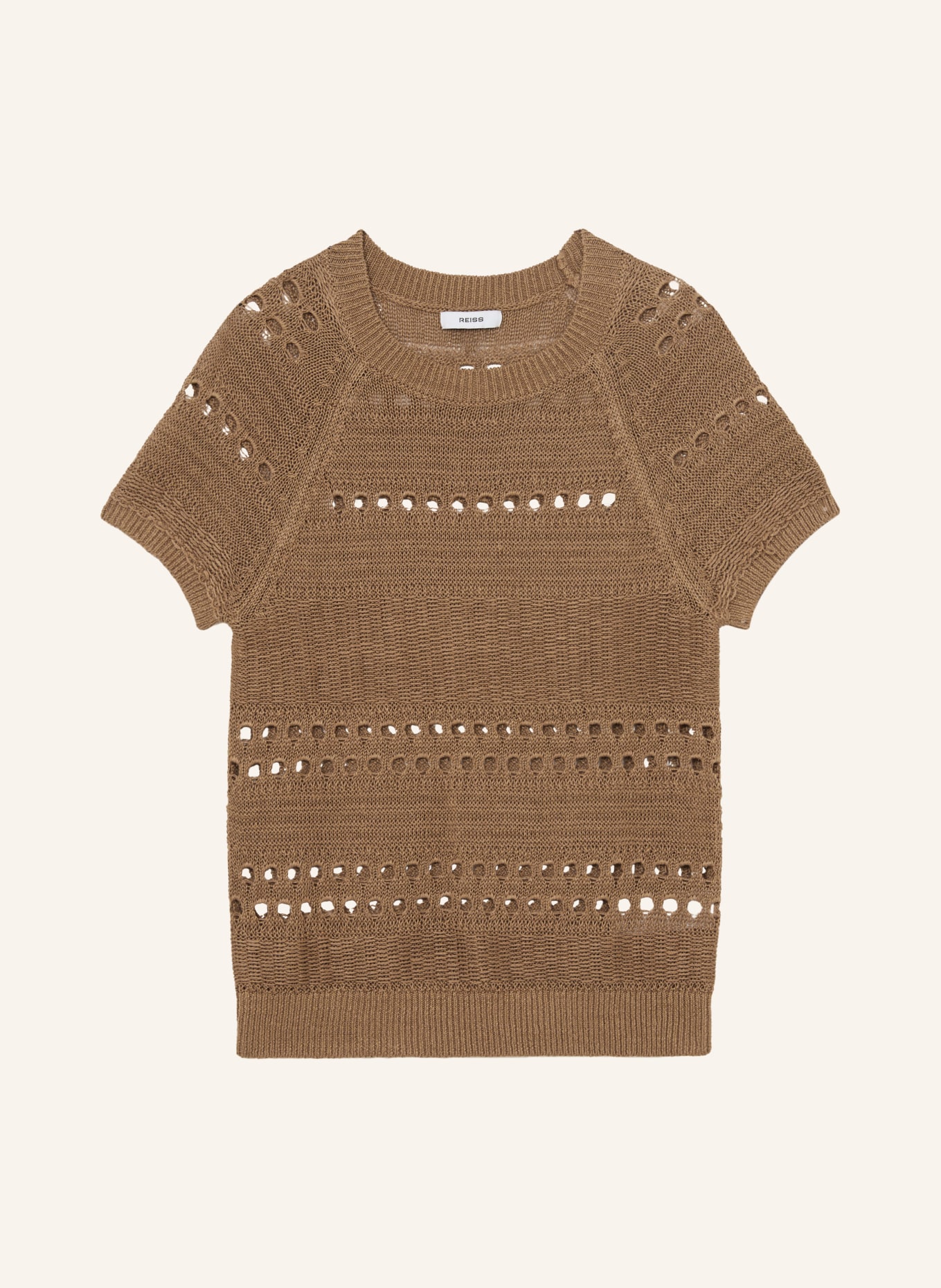 REISS Strickshirt CHLOE aus Seide: BRAUN