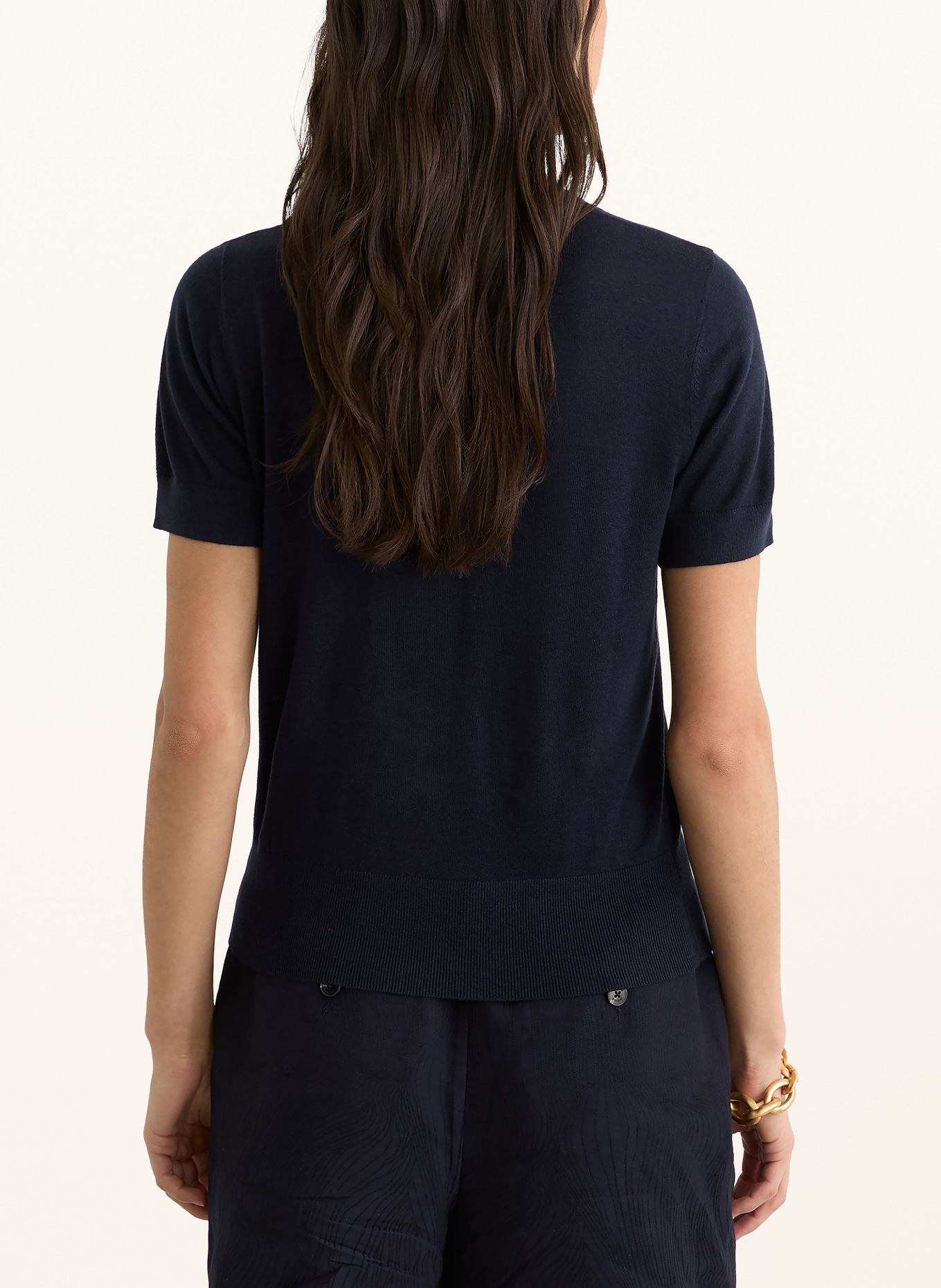 REISS Strickshirt LIVY: DUNKELBLAU