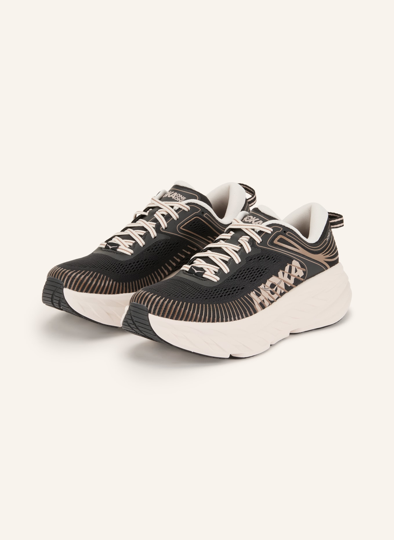 HOKA Sneaker BONDI 7: SCHWARZ / BRAUN