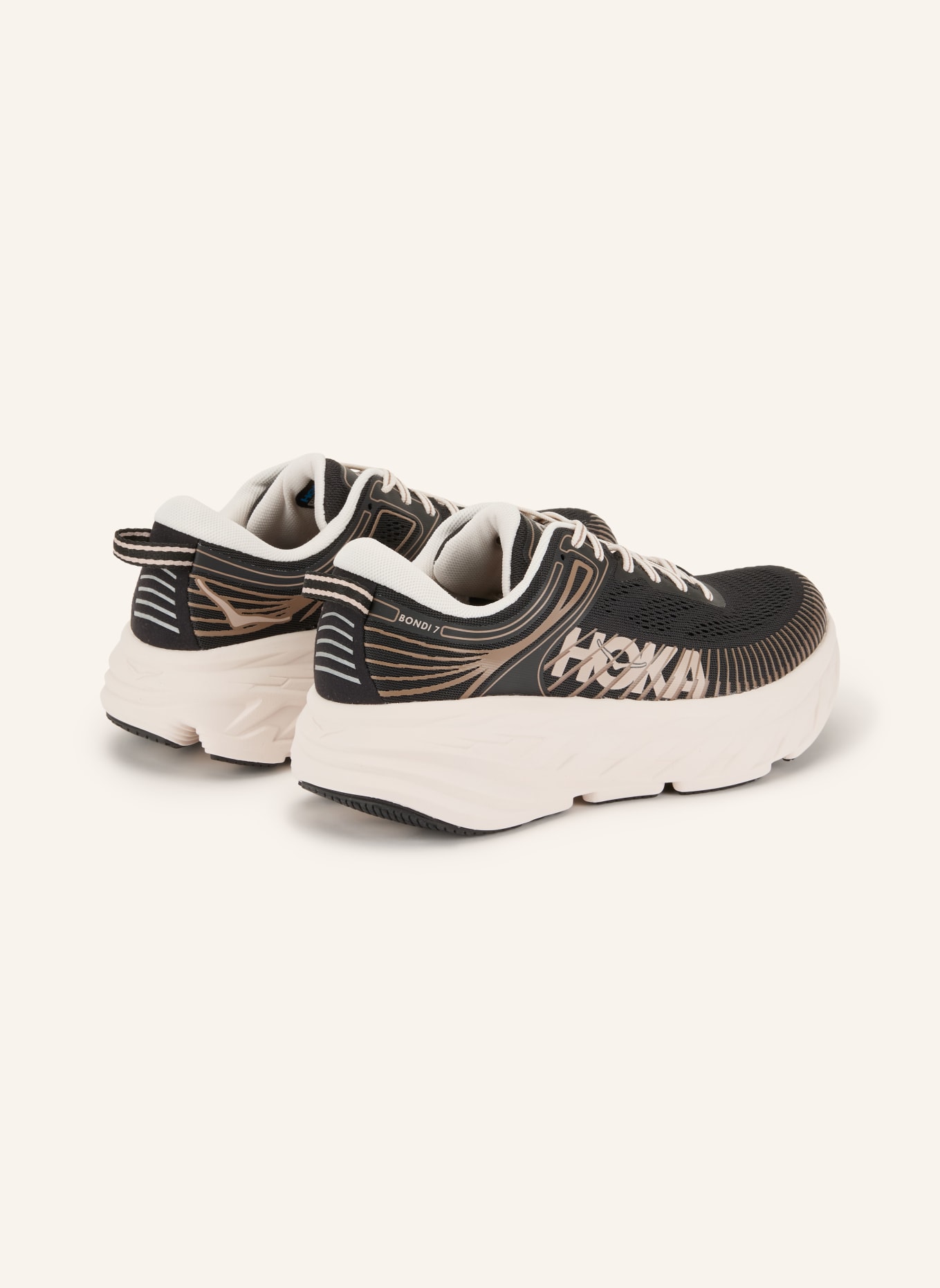 HOKA Sneaker BONDI 7: SCHWARZ / BRAUN