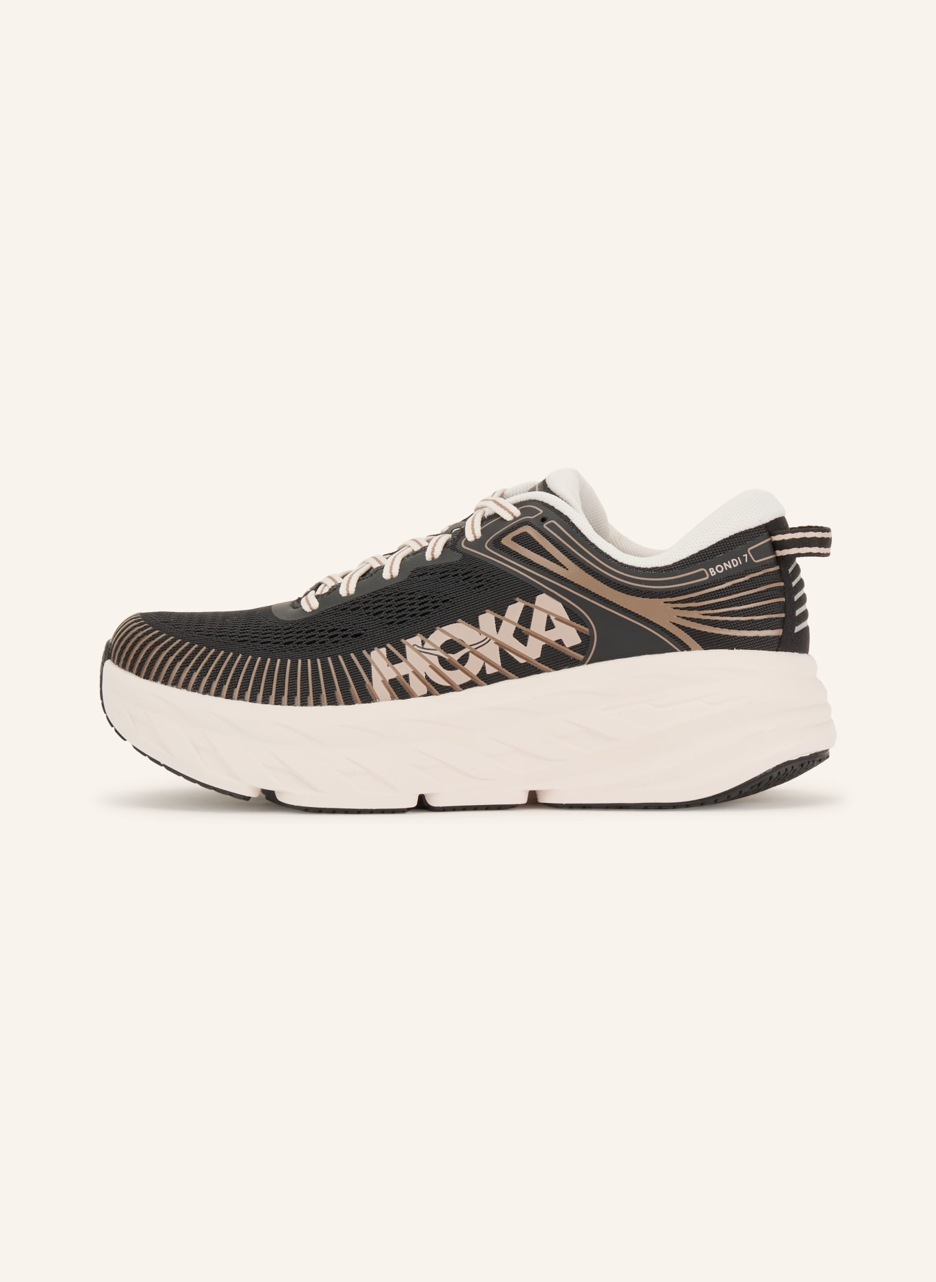 HOKA Sneaker BONDI 7: SCHWARZ / BRAUN