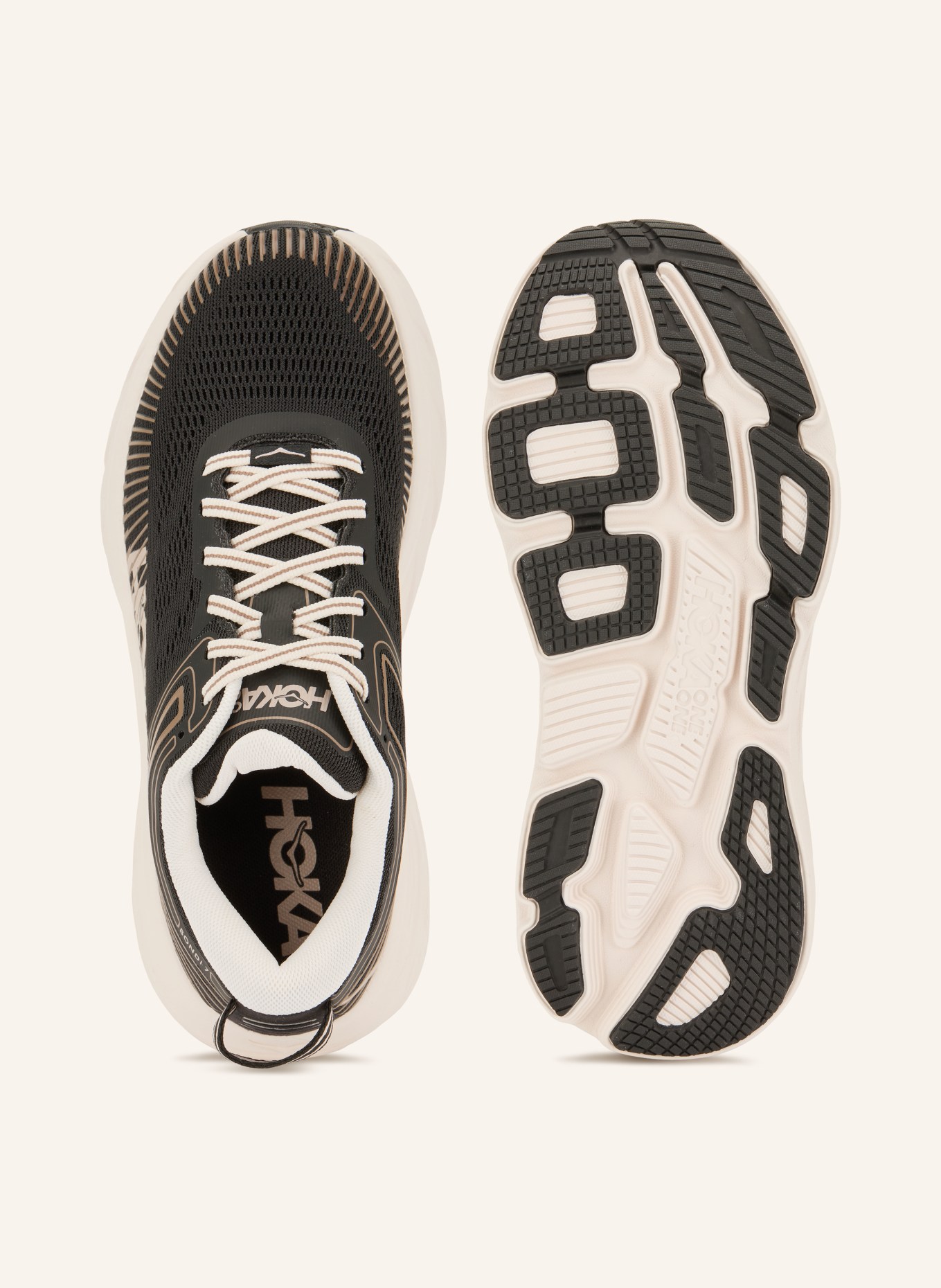 HOKA Sneaker BONDI 7: SCHWARZ / BRAUN