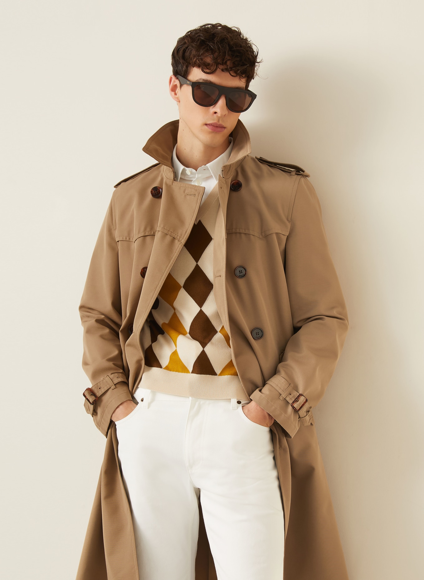 BURBERRY Trenchcoat FOXFIELD mit Seide: BEIGE