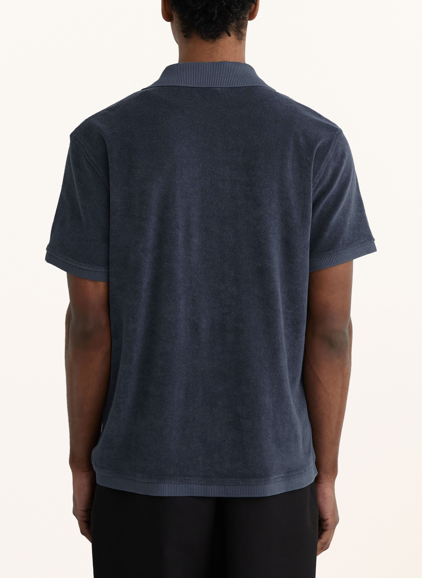 REISS Resorthemd EDEN Regular Fit van badstof: DONKERBLAUW