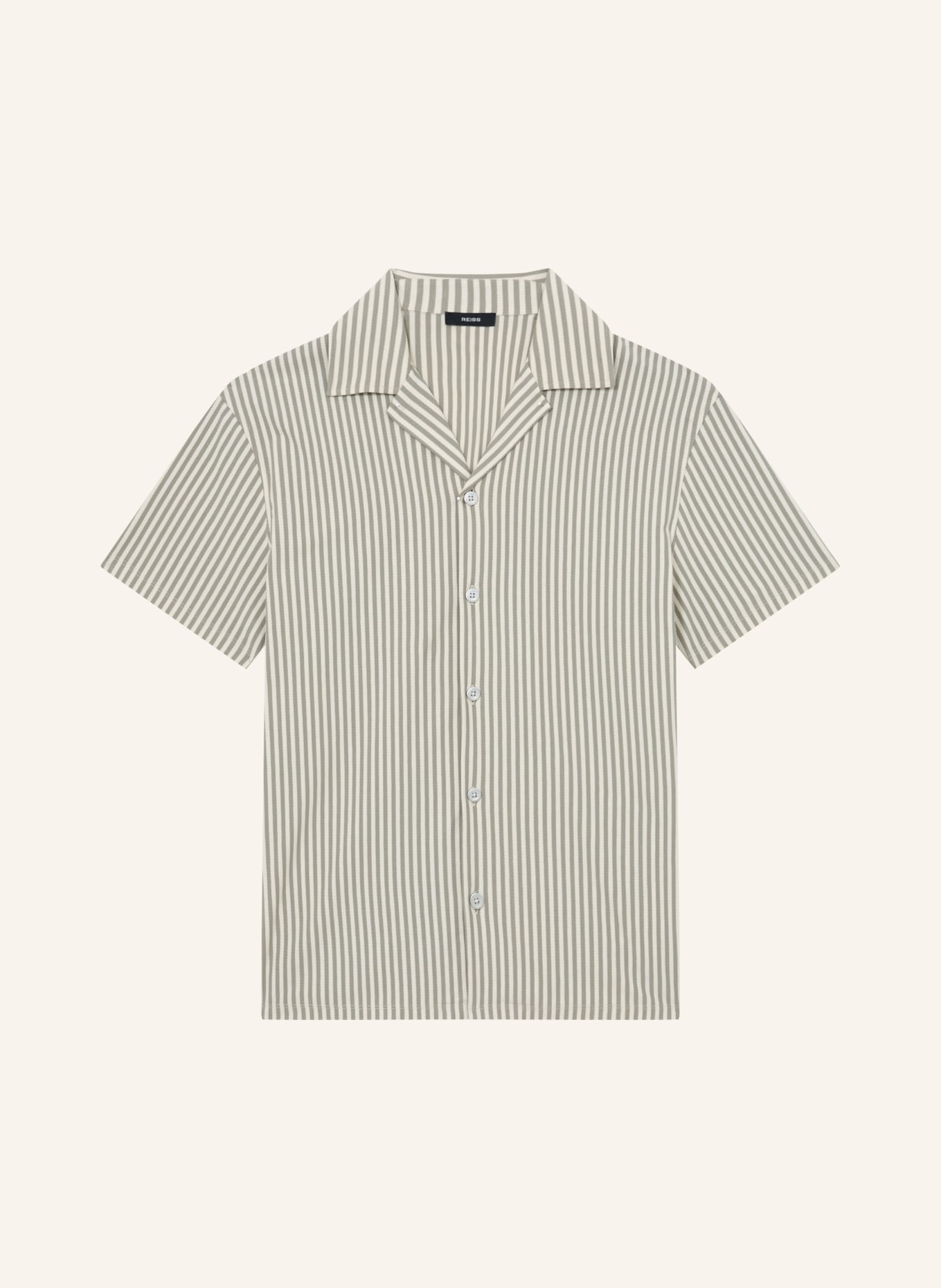 REISS Resorthemd AURELIA Comfort Fit: LICHTGROEN / WIT