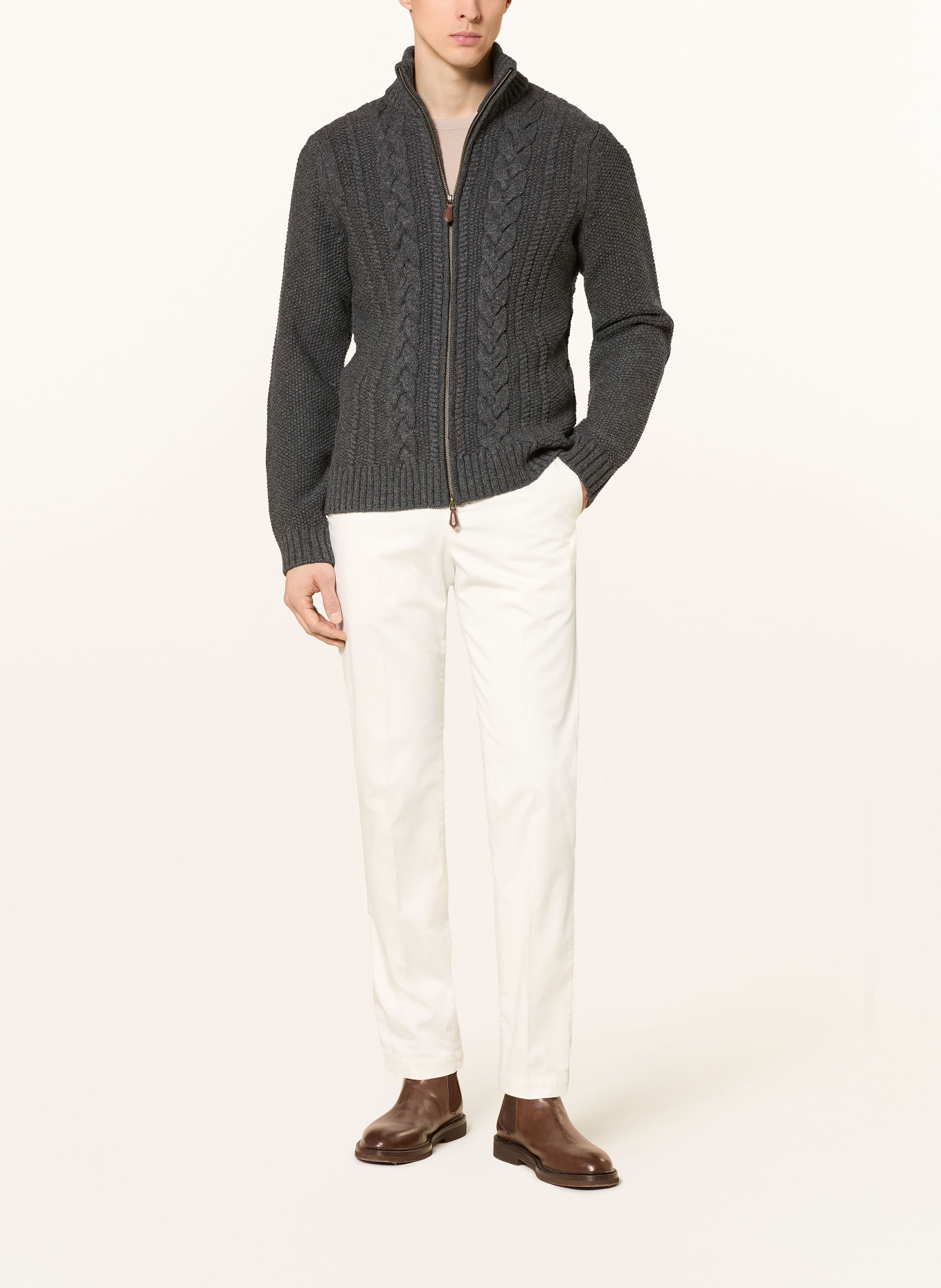 HABSBURG DAVIDE Cardigan: DARK GRAY