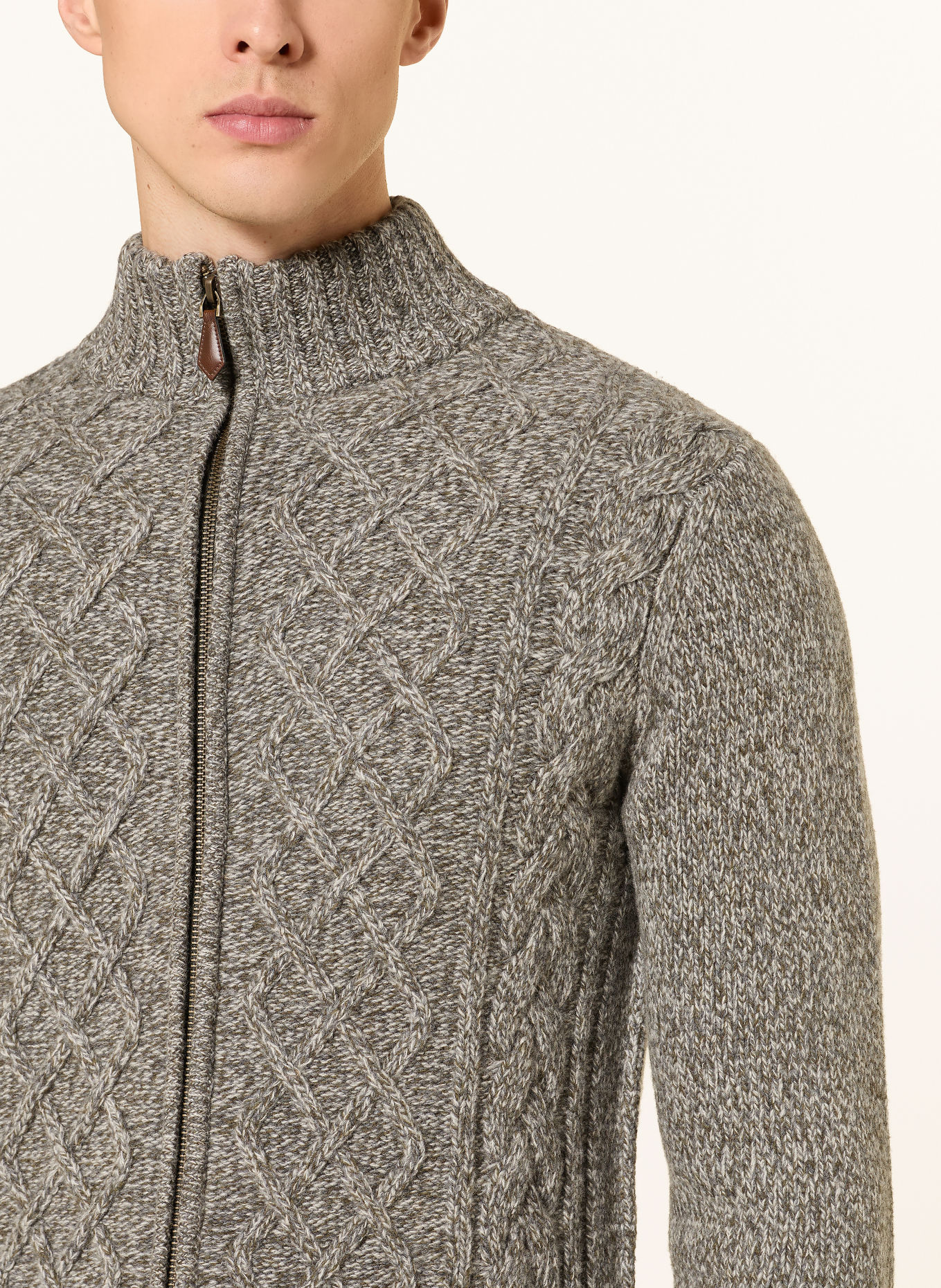 HABSBURG Gebreid vest LORENZO: GRIJS
