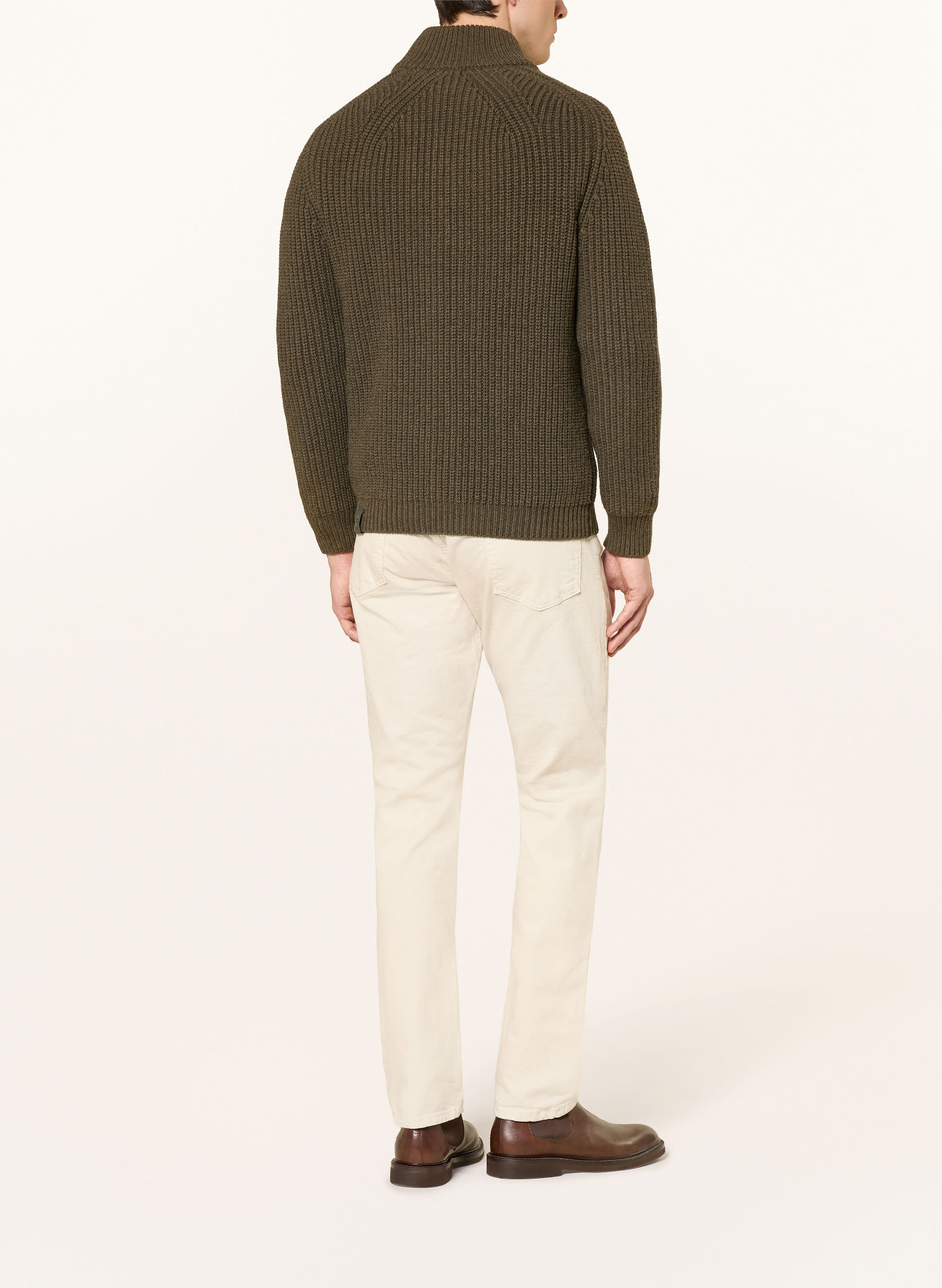 HABSBURG Gebreid vest AURELIO: KAKI