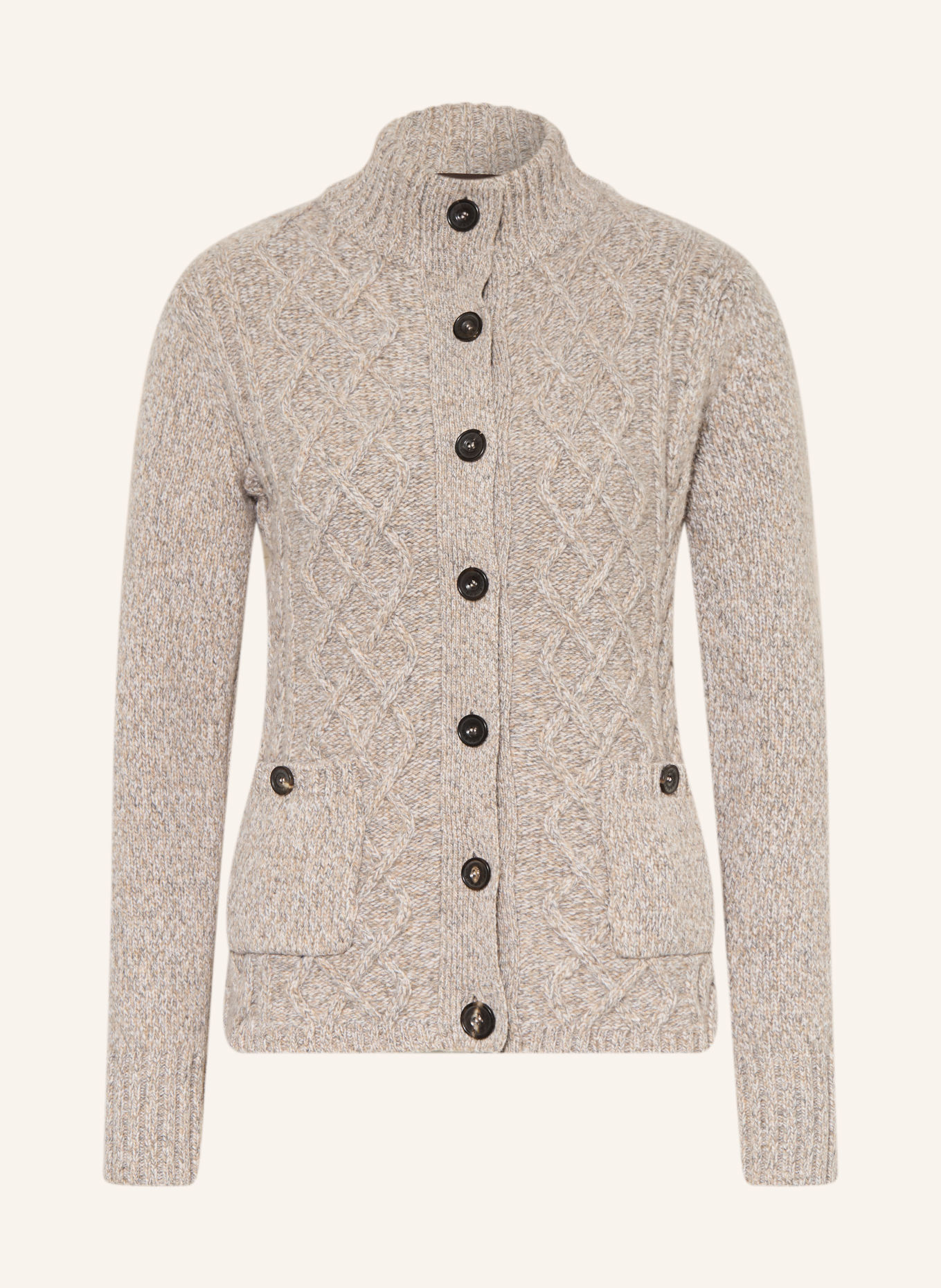 HABSBURG Strickjacke ARIELLA: BEIGE / GRAU