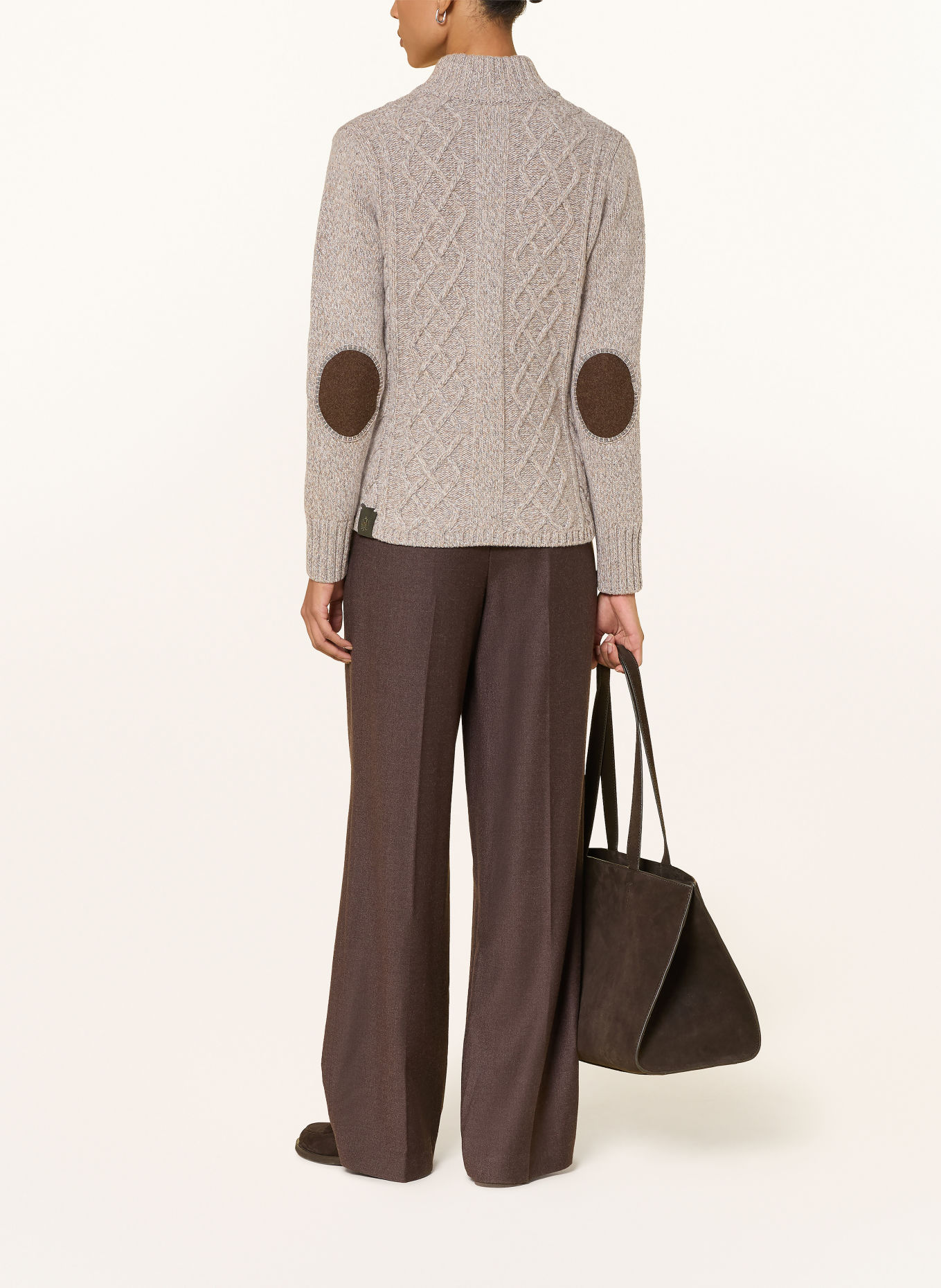 HABSBURG Strickjacke ARIELLA: BEIGE / GRAU