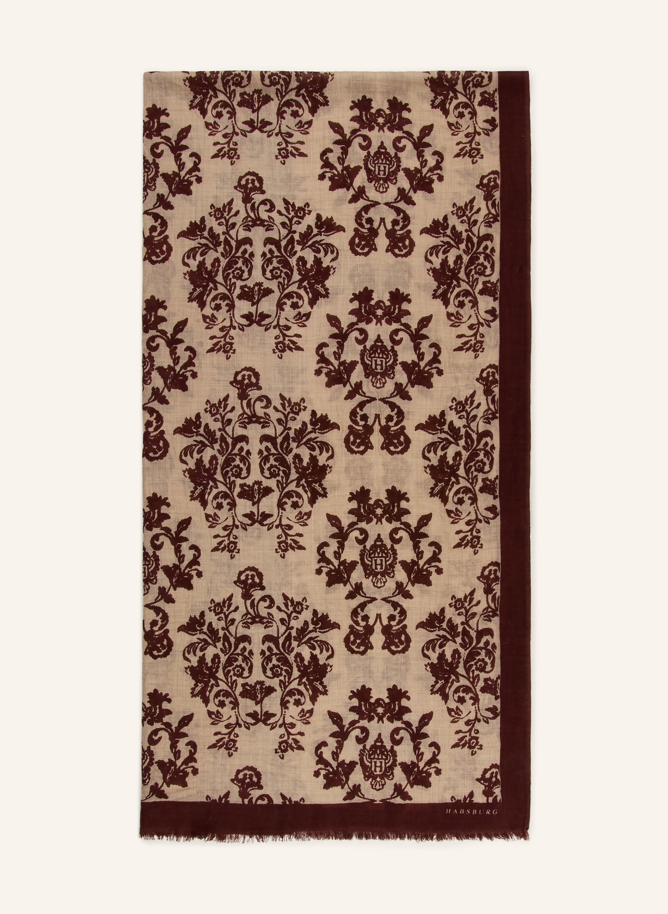 HABSBURG Schal: TAUPE / DUNKELBRAUN