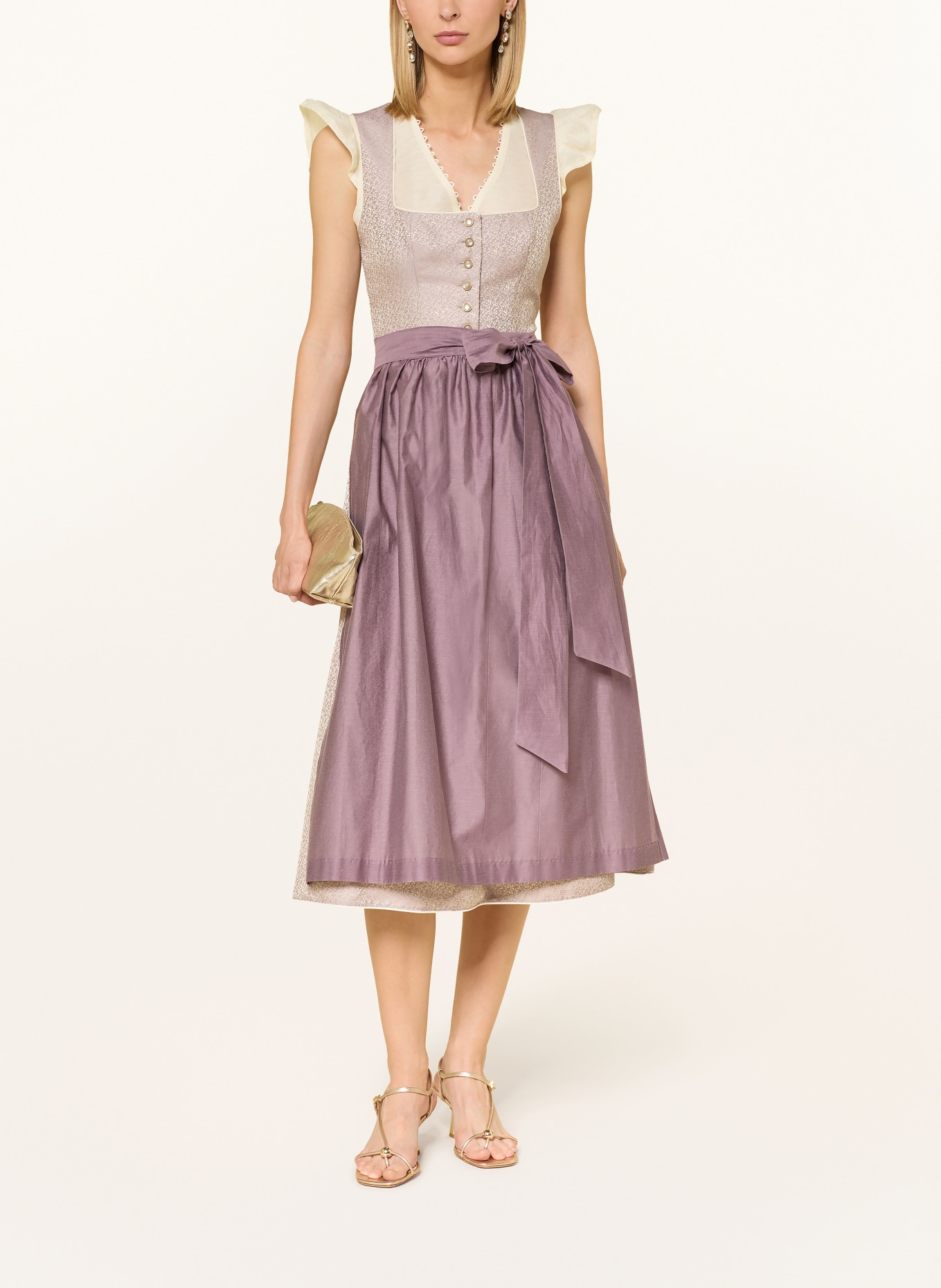 KINGA MATHE Blouse dirndl KIKI en jacquard: ÉCRU