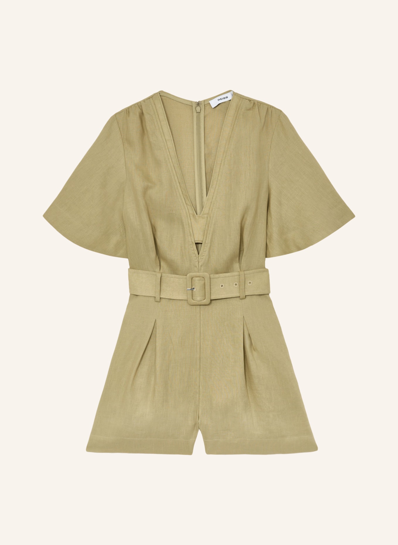 REISS SANSI Jumpsuit: BEIGE